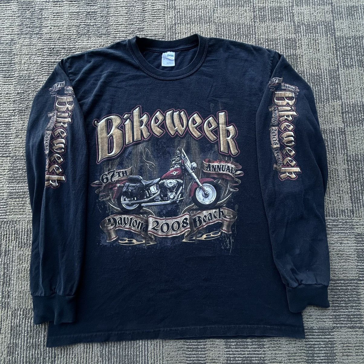 Vintage VTG ‘08 Bike Week Daytona Beach Eagle Graphic Long Sleeve Size US L / EU 52-54 / 3 - 1 Thumbnail