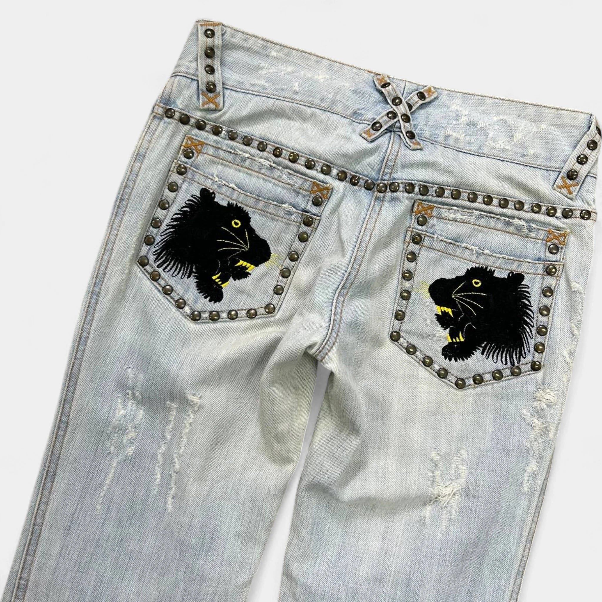 Dolce & Gabbana Dolce & Gabbana Studded Flared Denim Jeans Size US 30 / EU 46 - 7 Thumbnail