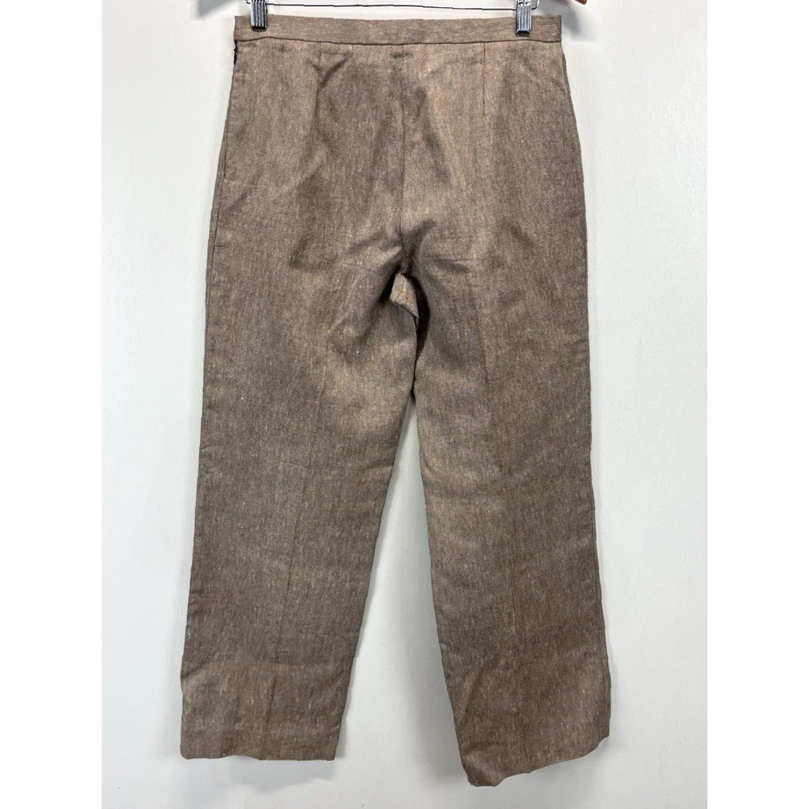Agnona VINTAGE Agnona Linen Dress Pants Women's Brown Sz 46 Italy Size 32" / US 10 / IT 46 - 3 Thumbnail
