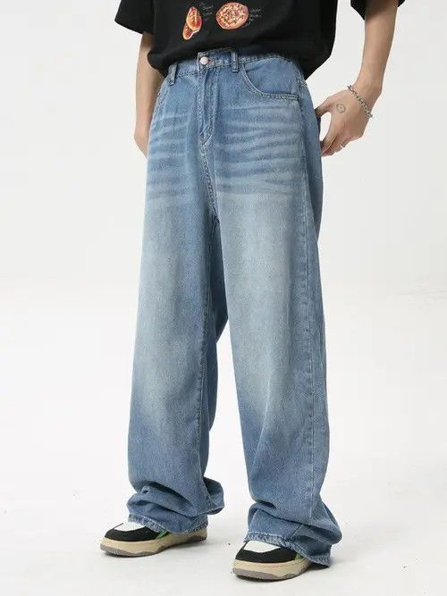 Jean Kobayashi x Nao Blue Baggy Wide Leg Denim Jeans Size US 30 / EU 46 - 2 Thumbnail