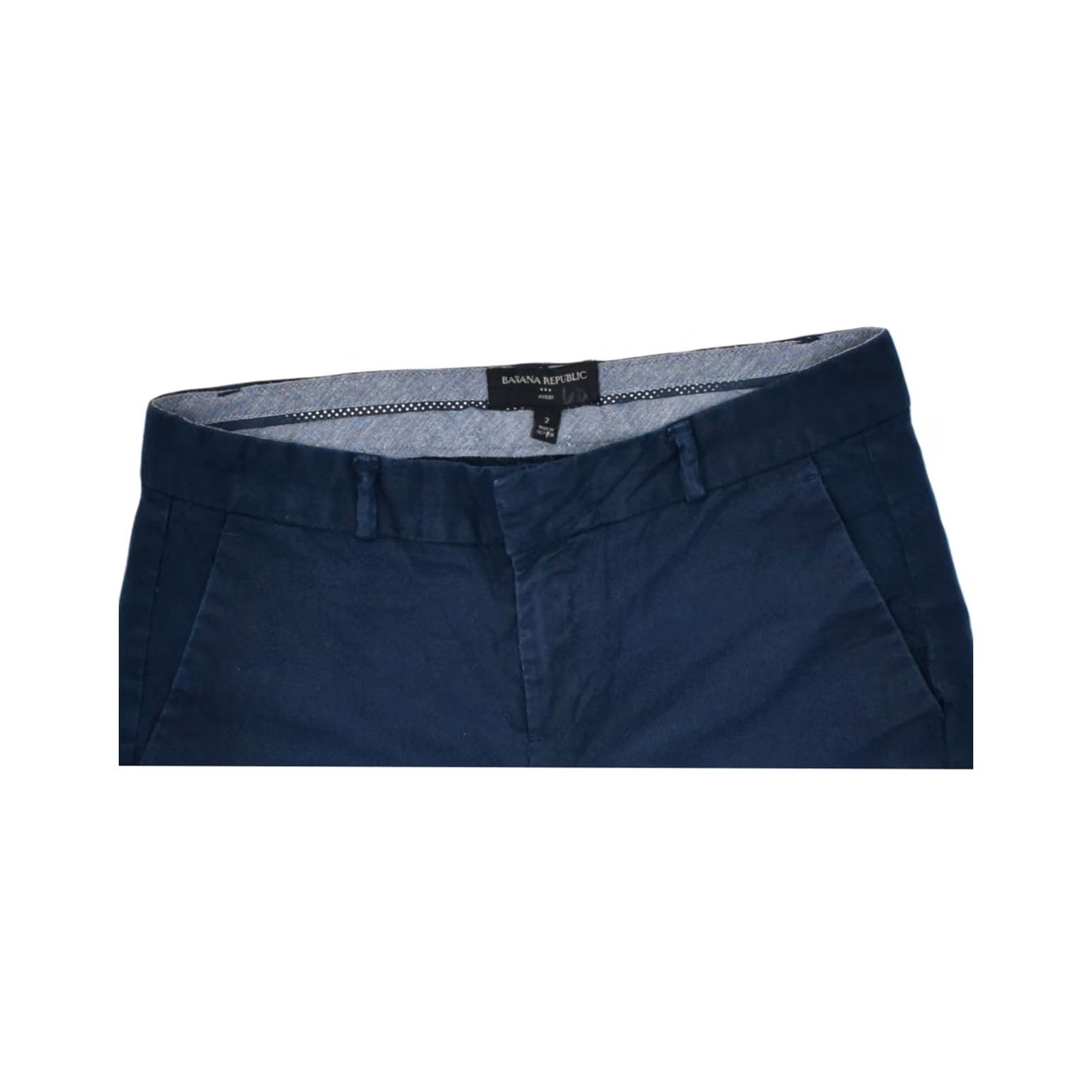 Banana Republic BANANA REPUBLIC Womens Capri Chino Trousers Navy Blue XS US 2 W30 L25 Size 26" / US 2 / IT 38 - 3 Thumbnail