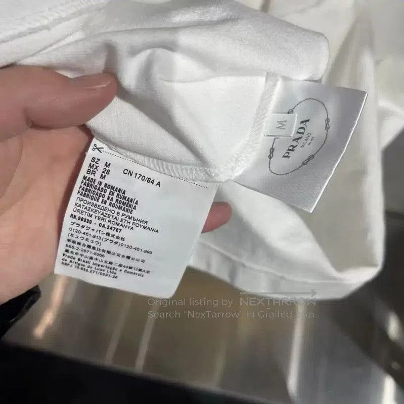 Prada Prada Men's White Cotton T-Shirt. Size US M / EU 48-50 / 2 - 5 Thumbnail