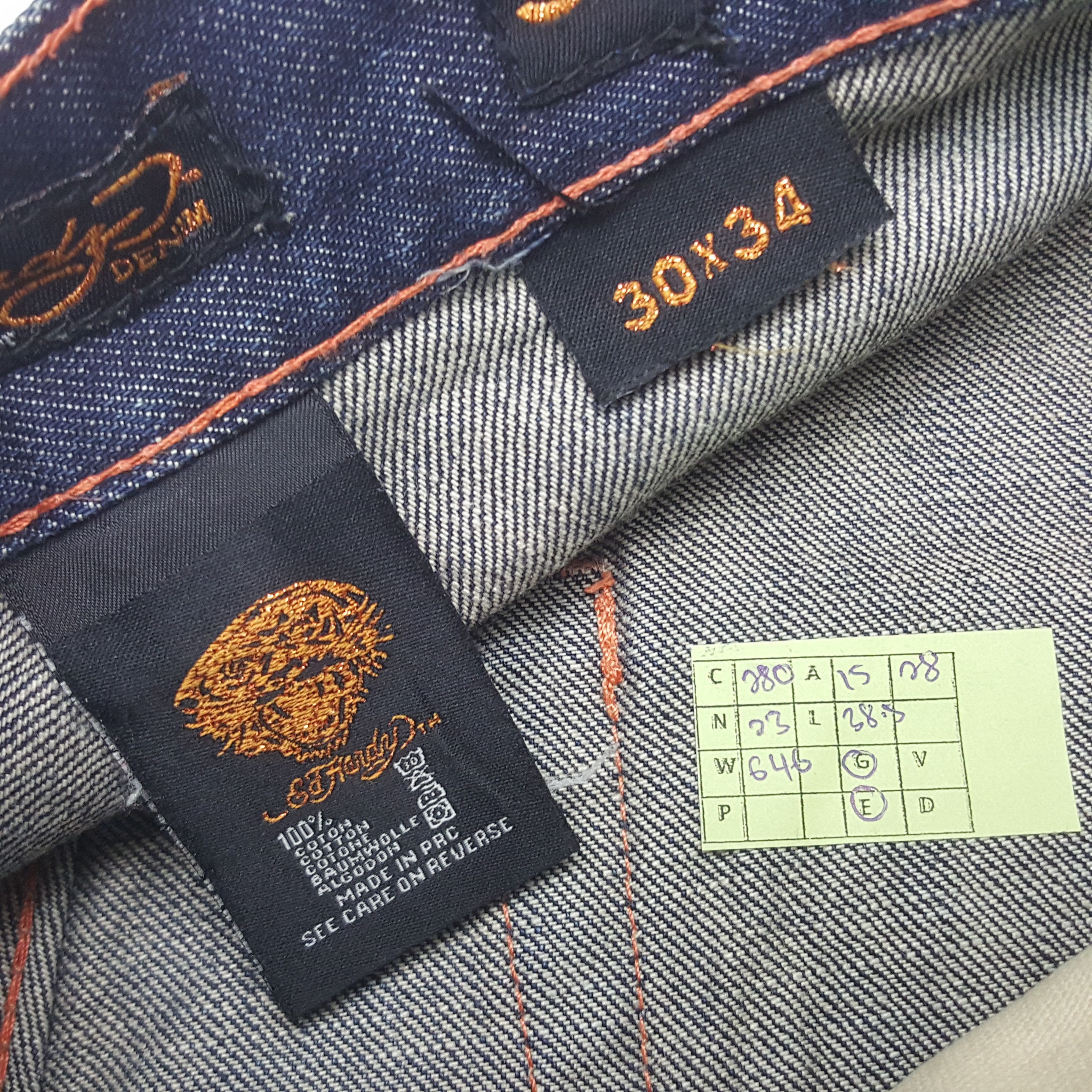 Christian Audigier × Ed Hardy × Vintage Vintage Ed Hardy by Christian Audiger Denim Jeans C280N23 Size US 30 / EU 46 - 8 Thumbnail