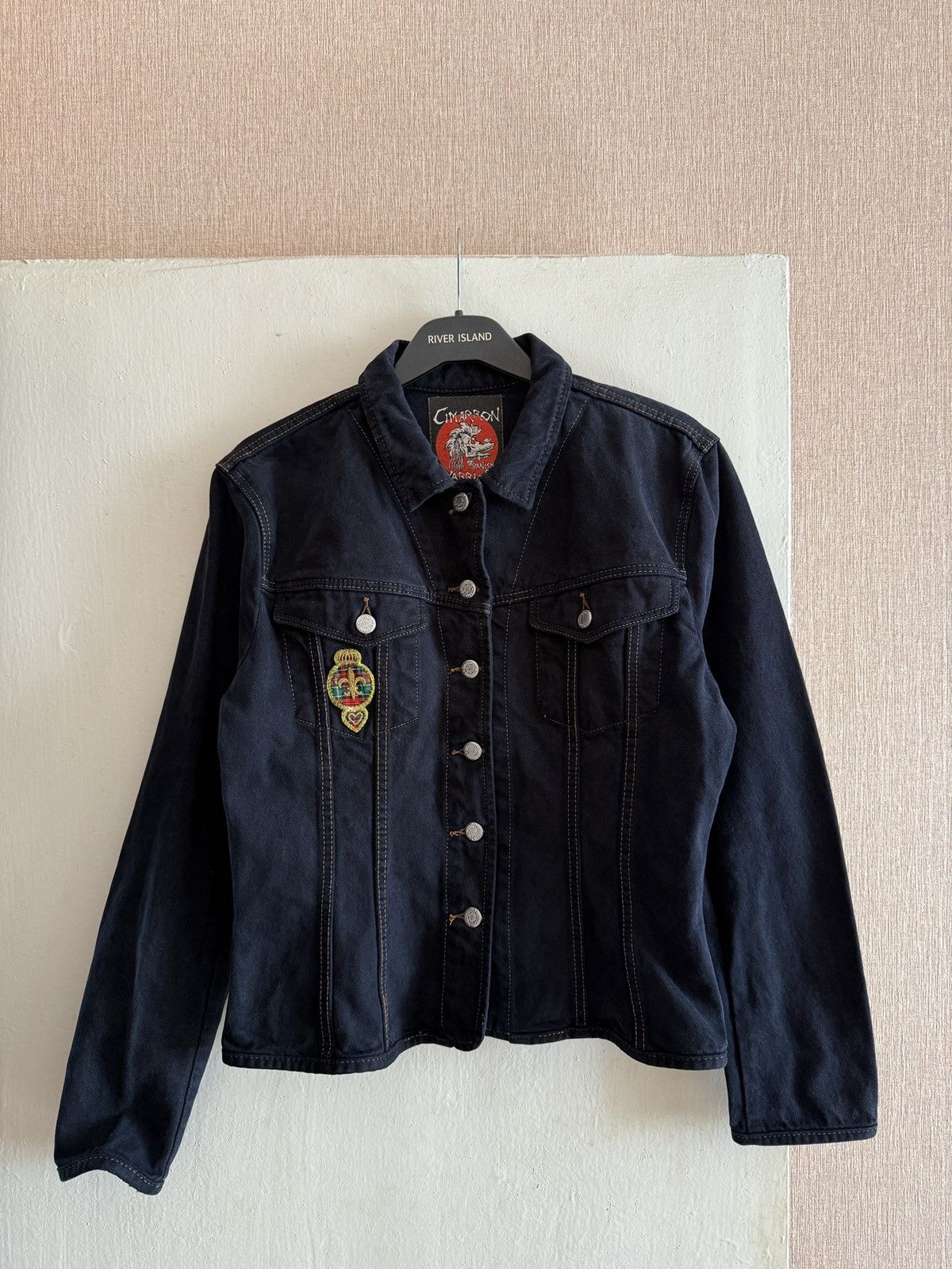 Other Vintage Cimarron Spanish Warriors Denim Jacket Women Cropped Size XL / US 12-14 / IT 48-50 - 2 Thumbnail