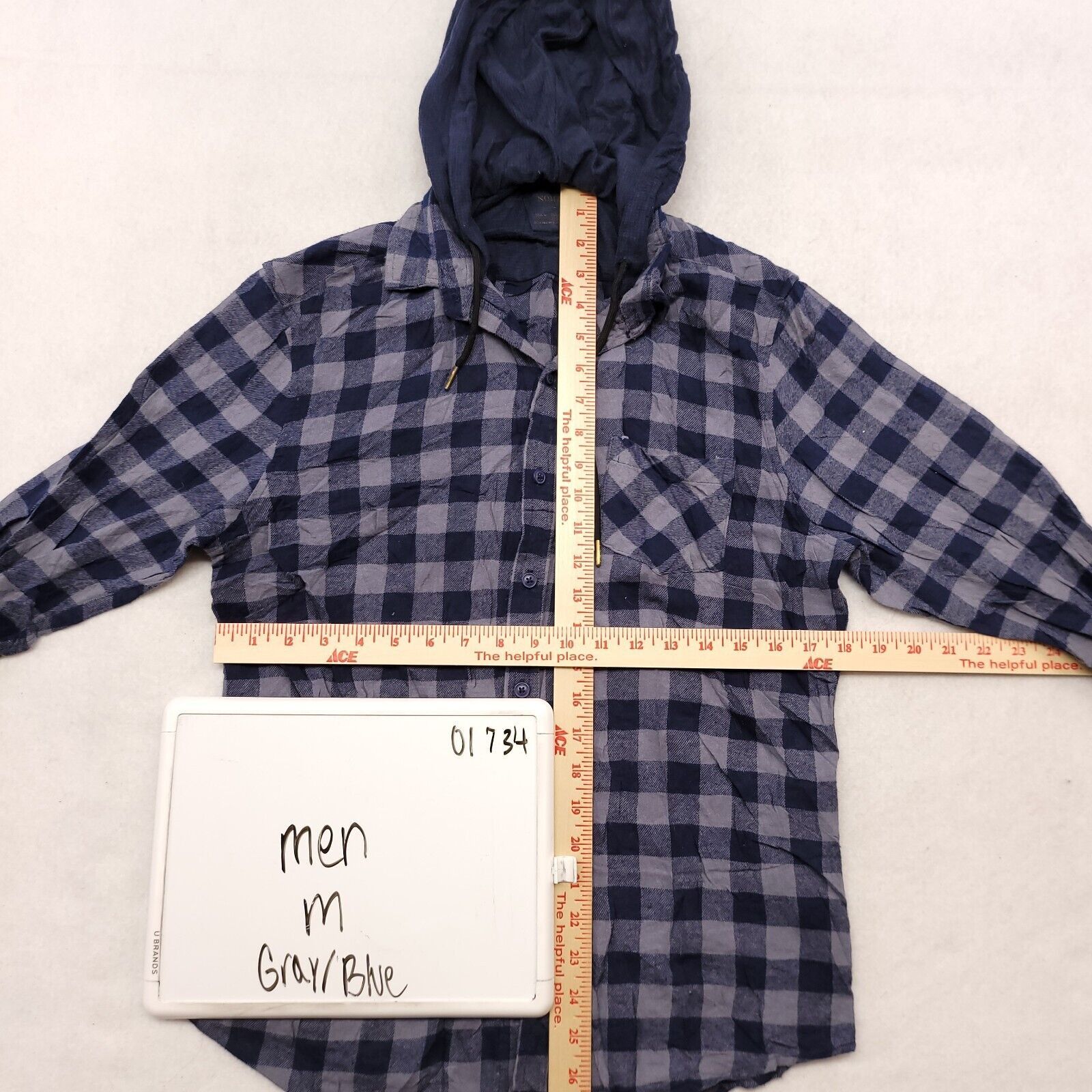 Nomad Nomad Casual Button Up Hoodie Mens Size Medium M Gray Blue Size US M / EU 48-50 / 2 - 6 Thumbnail
