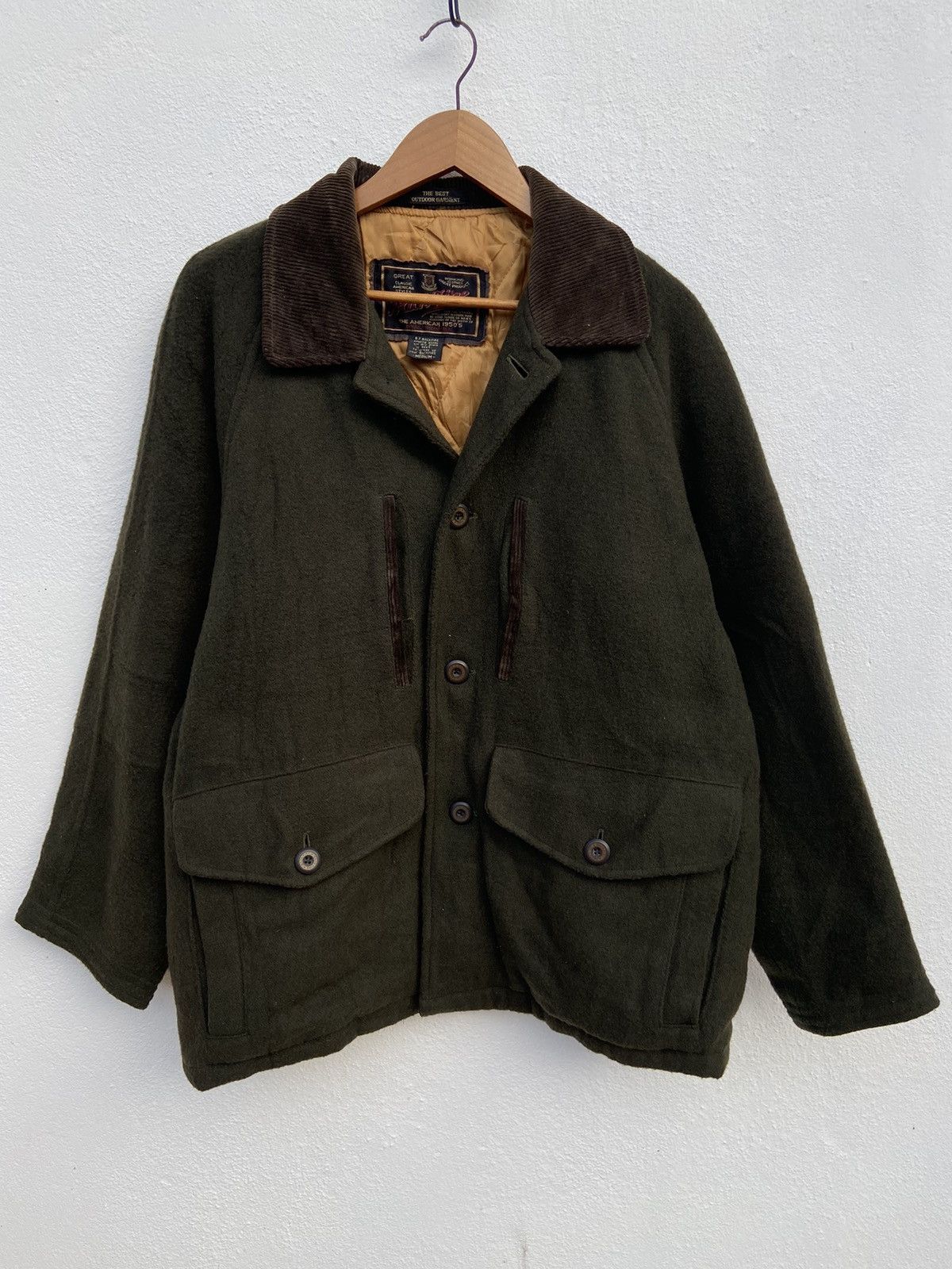 Huntington 🔥 Vintage 50s Vintage Back Fire jacket wool outdoor jacket Size US L / EU 52-54 / 3 - 1 Thumbnail