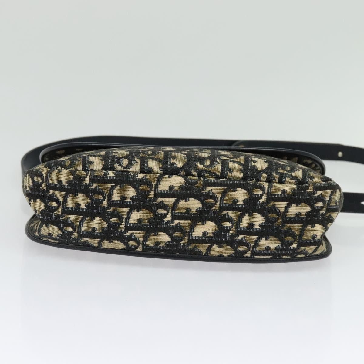 Dior DIOR Trotter Canvas Shoulder Bag Navy Gold Size ONE SIZE - 9 Thumbnail