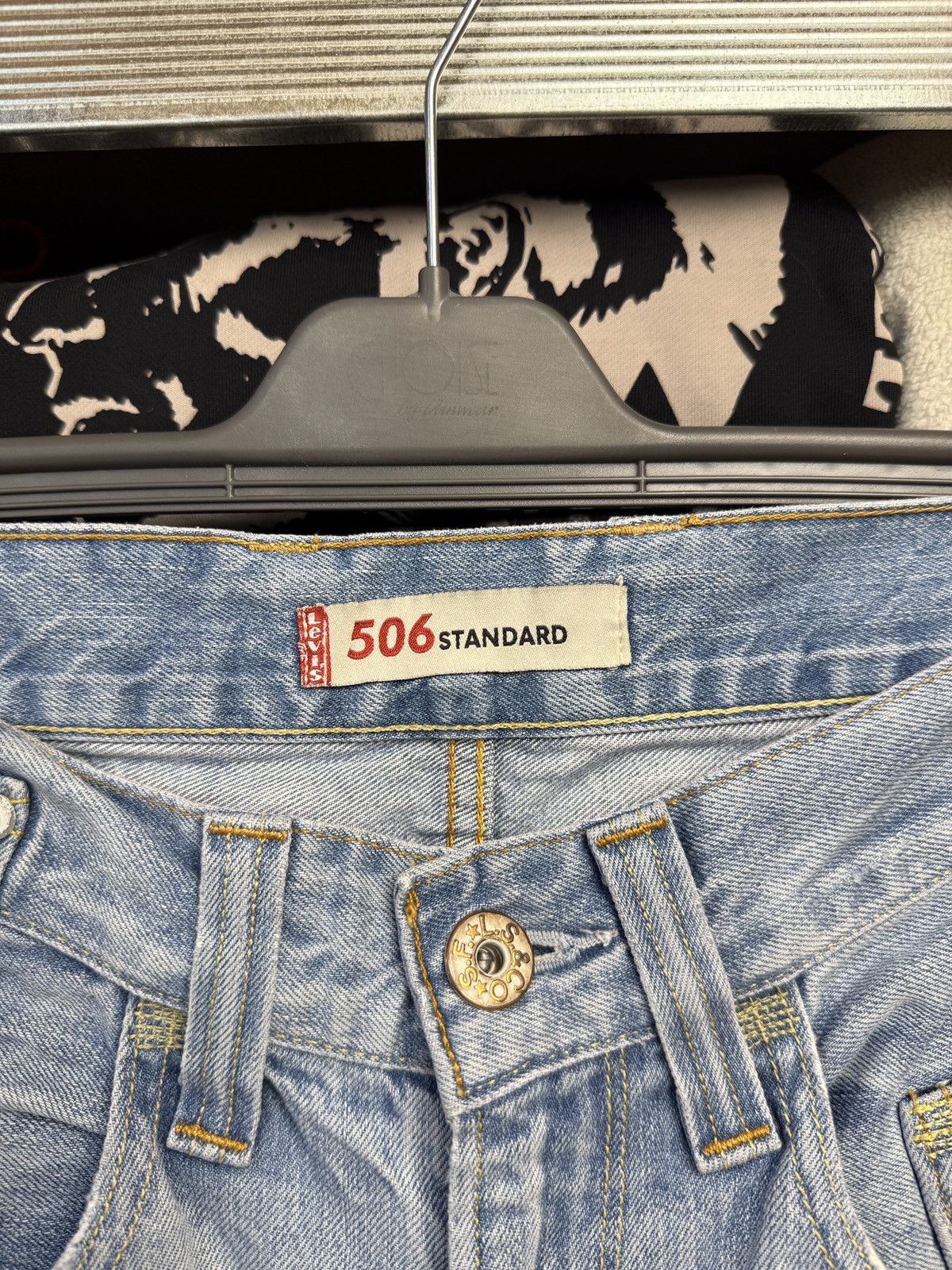 Levi's Levi's 506 Jeans 34 00s Regular Fit Straight Acid Wash Size US 34 / EU 50 - 5 Thumbnail