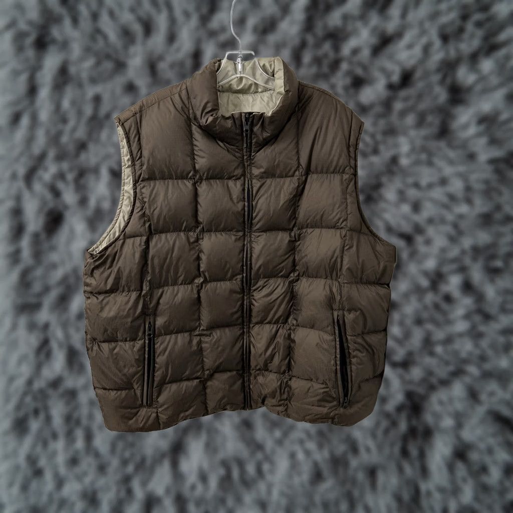 Lands' End Lands' End Vest Mens 2XL Down Puffer Full Zip Quilted Stand-Up Collar Brown Ripstop Jacket/Coat Size US XXL / EU 58 / 5 - 1 Thumbnail