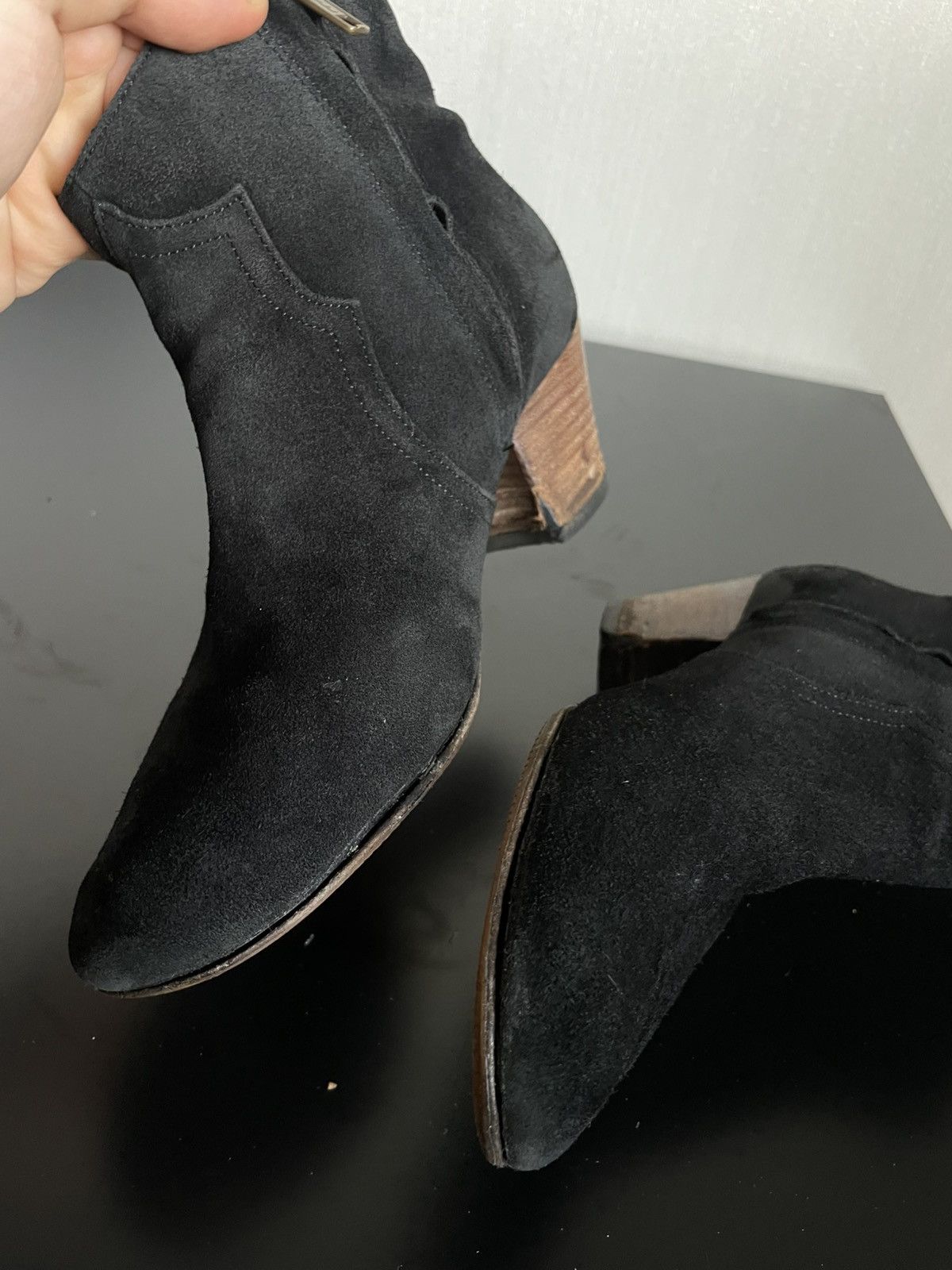 Designer × Isabel Marant × Vintage Vintage Isabel Marant Suede Western Boots/Heels Zip Size US 7 / IT 37 - 11 Thumbnail