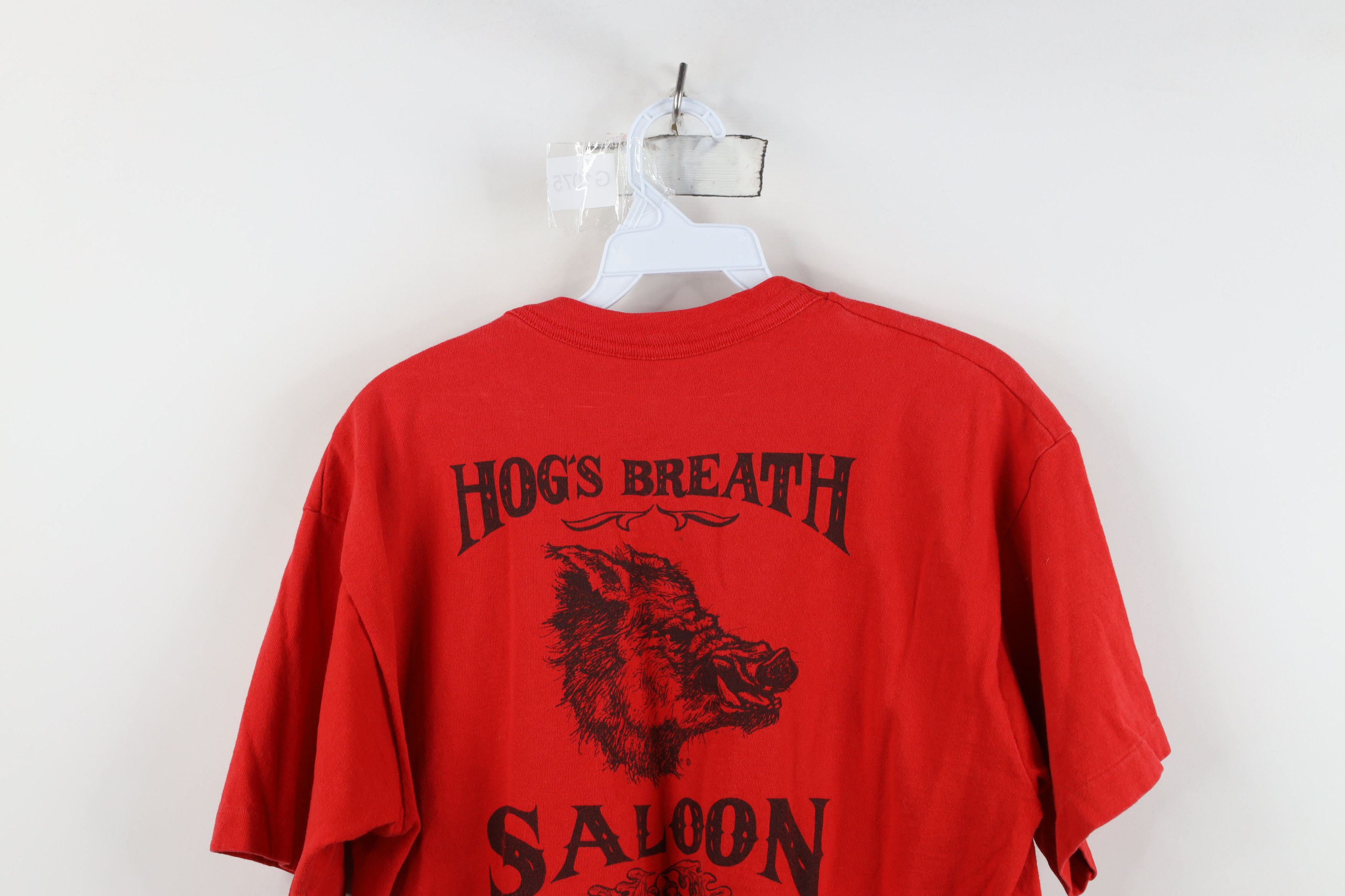 Vintage Vintage 90s Streetwear Breath Saloon T-Shirt Red Cotton USA Size US L / EU 52-54 / 3 - 12 Thumbnail