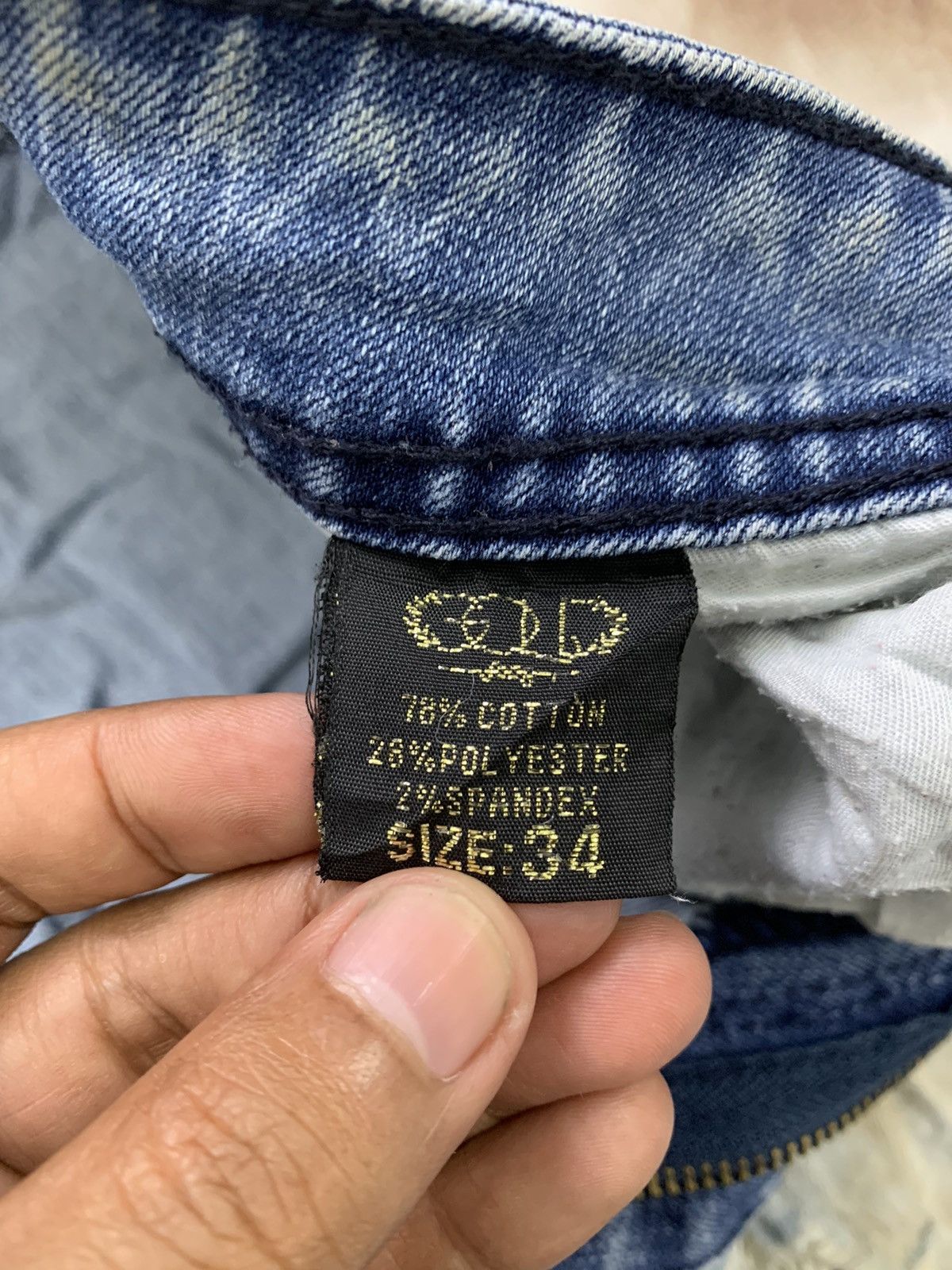 Japanese Brand Distress GOLD Biker Like Denim Pant Size US 33 - 19 Thumbnail