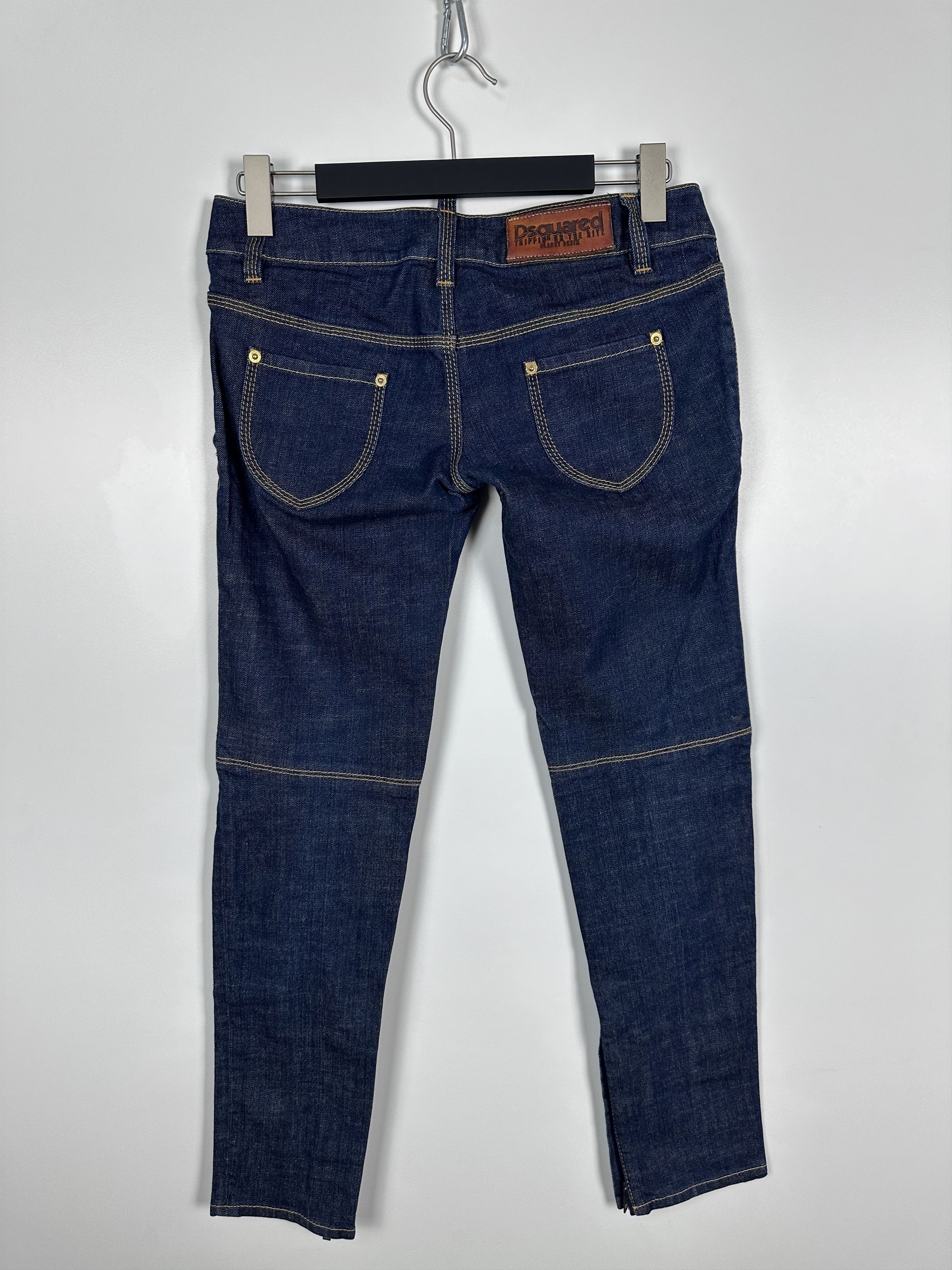 Designer × Dsquared2 DSQUARED2 SKINNY JEAN Blue Denim Slim Fit Ankle Zip Jeans Size 42" / US 20 - 6 Thumbnail