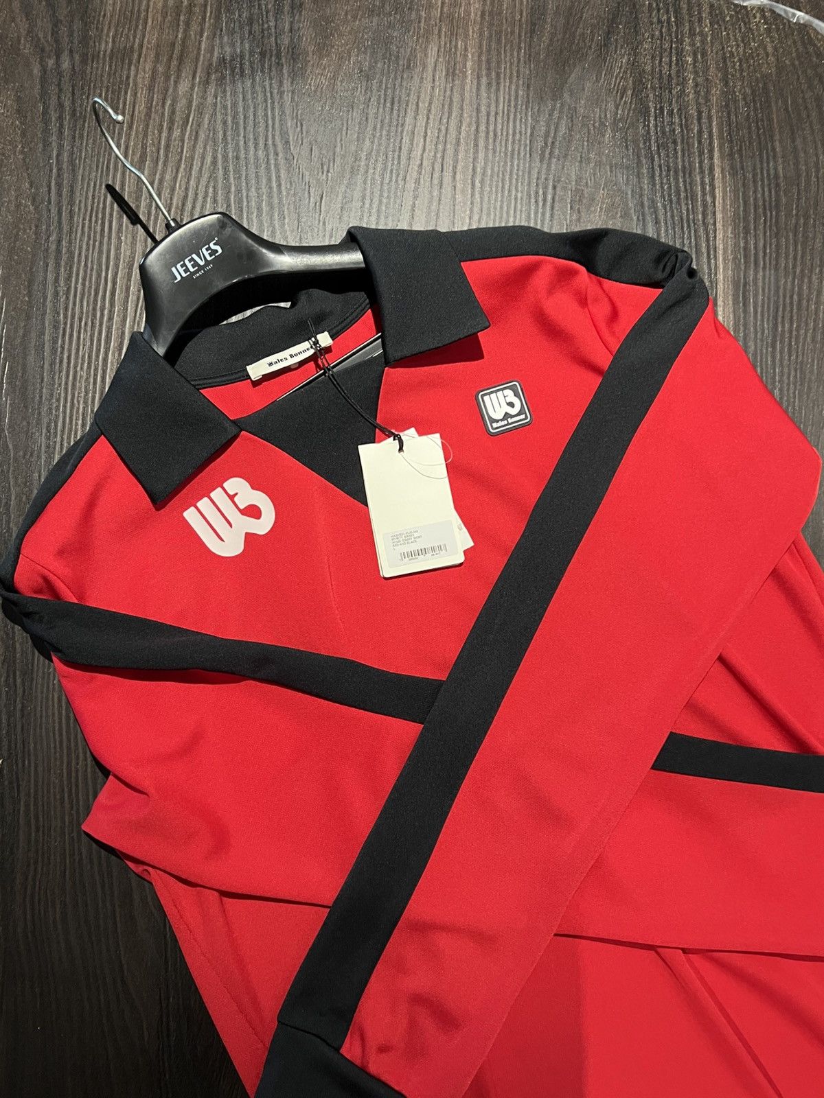 Wales Bonner Wales Bonner Color-Blocked Red and Black Long-Sleeve Jersey Size US XL / EU 56 / 4 - 1 Thumbnail