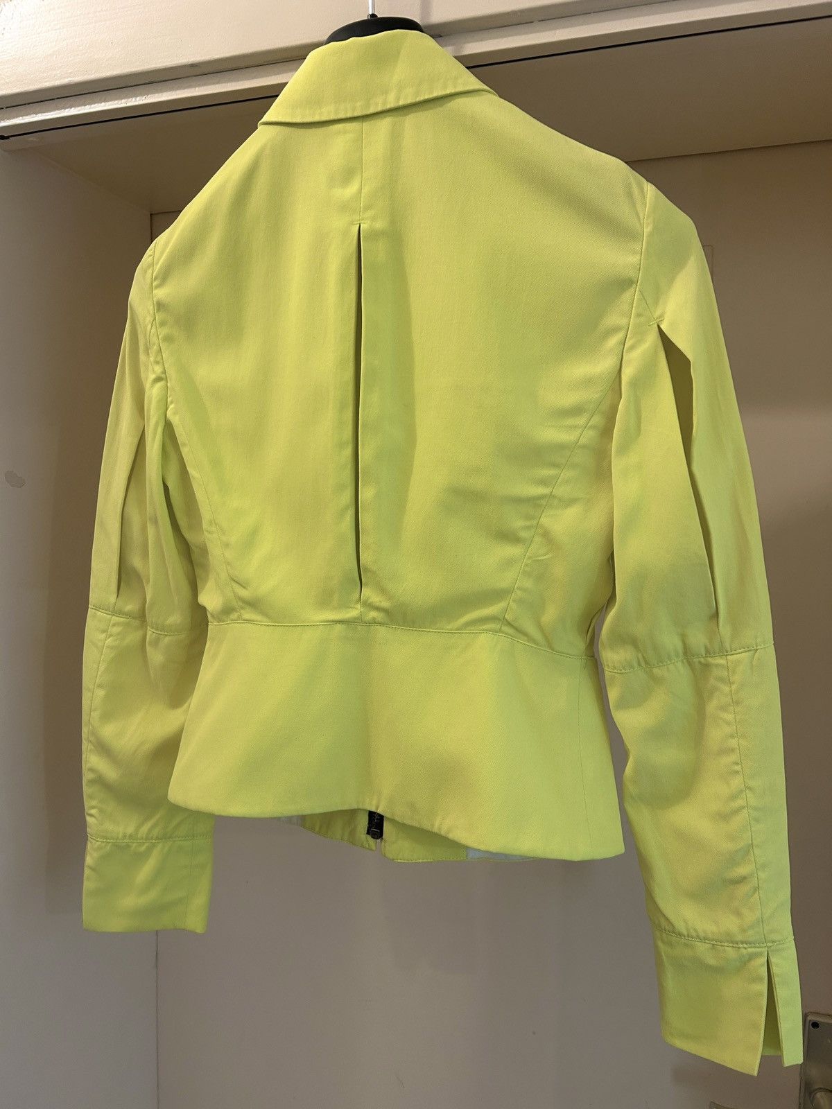 Dirk Bikkembergs S/S 1997 neon yellow open vent slits short jacket Size M / US 6-8 / IT 42-44 - 2 Thumbnail