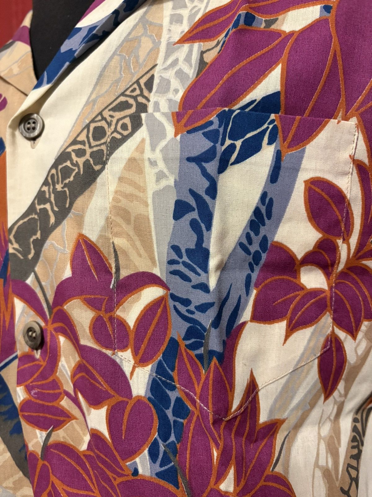 Vintage Vintage Hawaiian Shirt Floral Avant Gard Boho Button Down Size US M / EU 48-50 / 2 - 4 Thumbnail