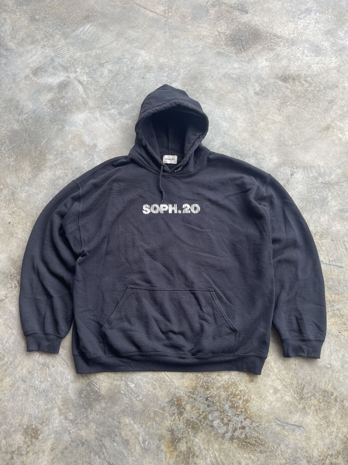 image of Sophnet x Vintage Soph.20 Spell Out Logo Sweatshirt Hoodie in Black, Men's (Size XL)