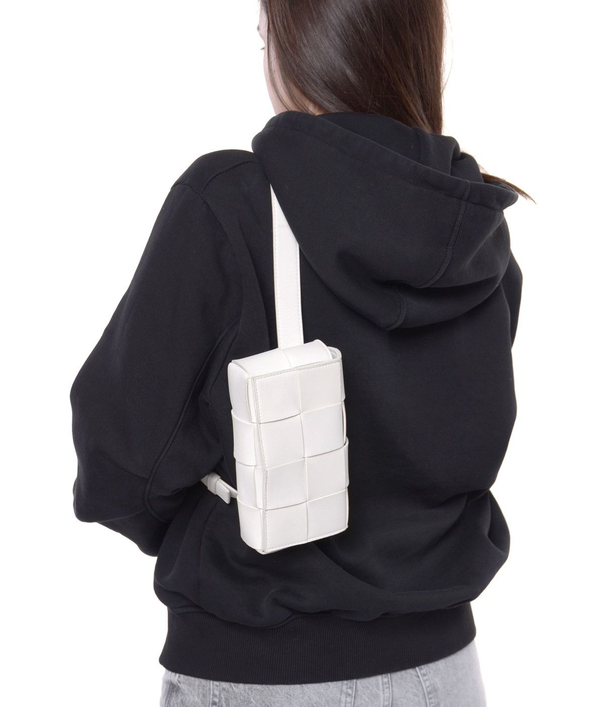 Bottega Veneta Cassette White Waist Bag