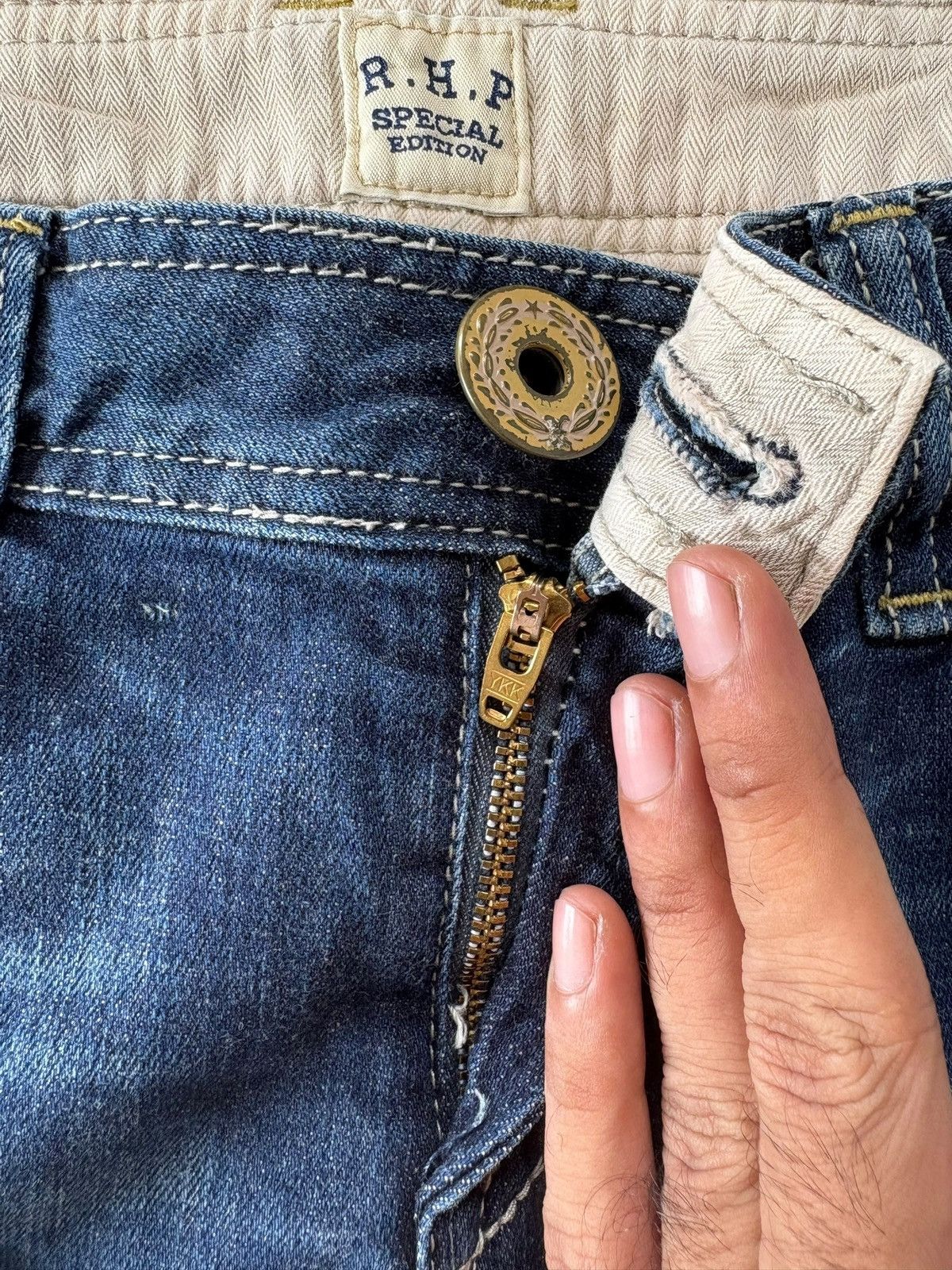 Hysteric Glamour Vintage Japanese Brand Rusty Distressed Low Rise Flare Jeans Size 31" - 3 Thumbnail