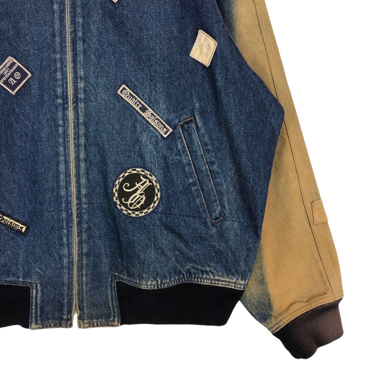 Hysteric Glamour Vintage Denim Bomber Jacket Atsuki Onishi Japan IsseyMiyake Size US L / EU 52-54 / 3 - 5 Thumbnail