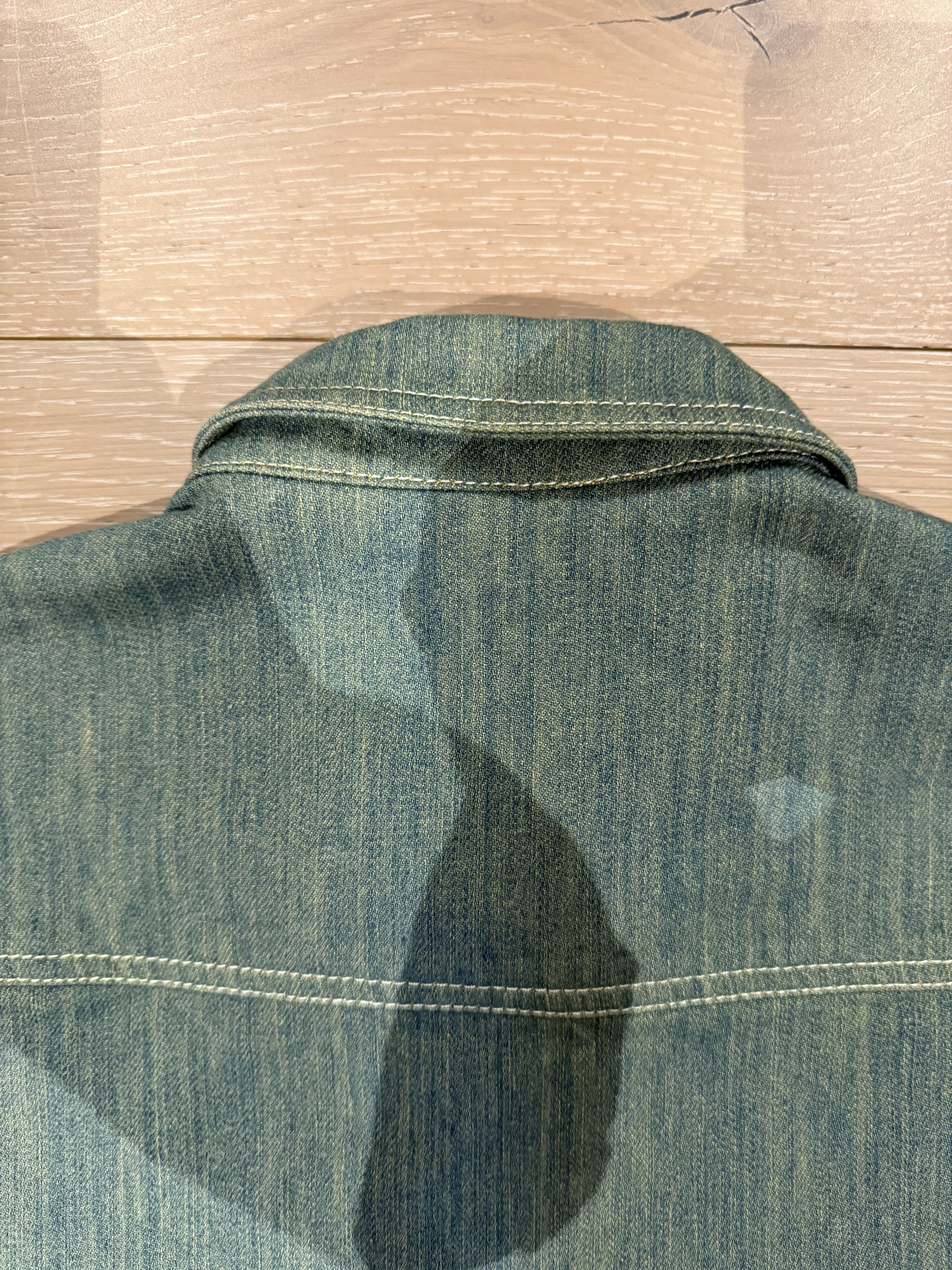 Libero 💚 Libero Spaghetti Western Button Up Shirt Green Denim NEW Size US M / EU 48-50 / 2 - 18 Thumbnail