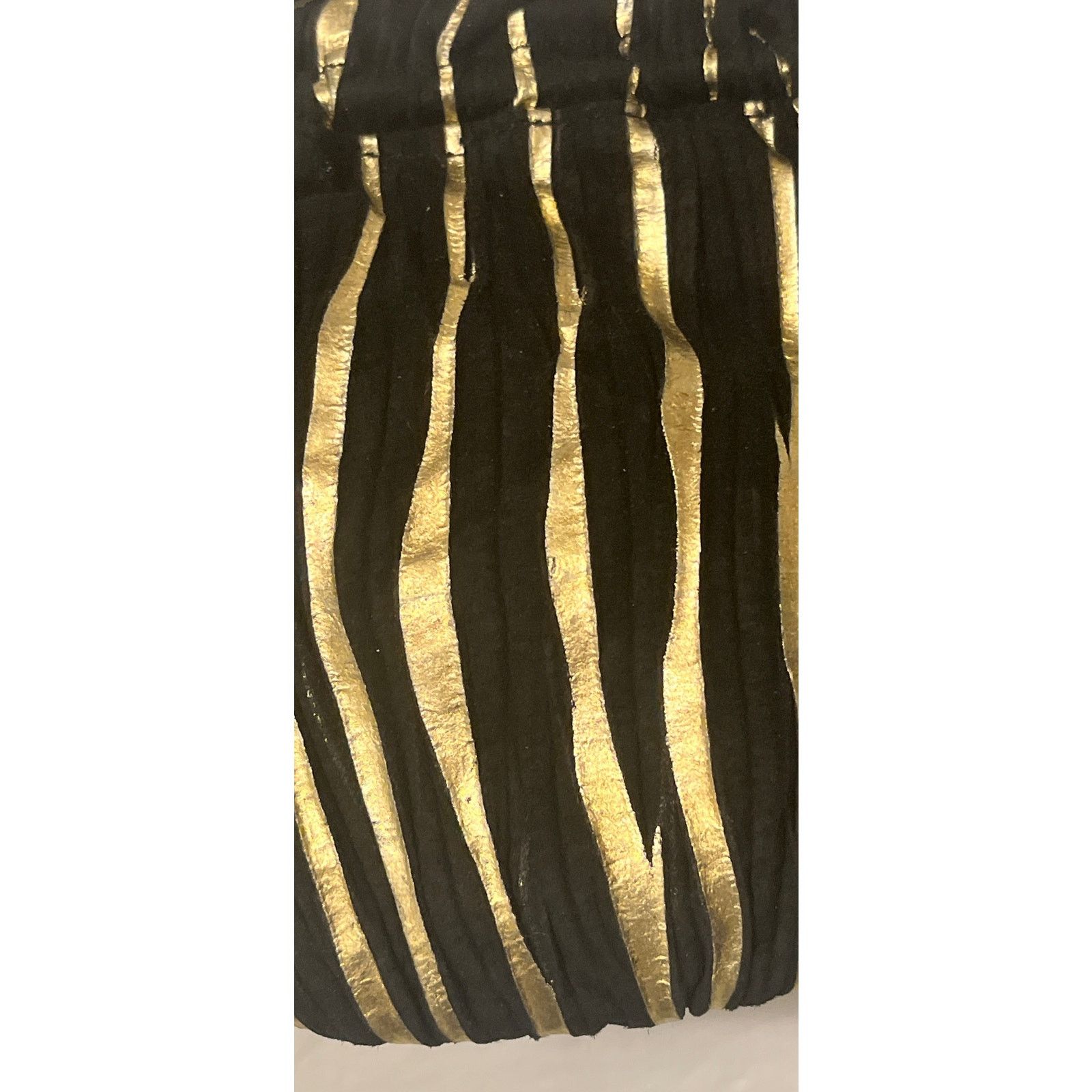 Other Black and Gold Fabric Evening Bag Crossbody Shoulder Purse Size ONE SIZE - 11 Thumbnail