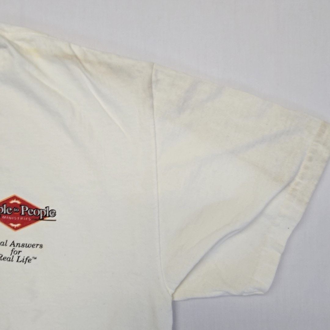 Hanes Vintage Jesus Religion L Tee White Graphic Shirt Size US L / EU 52-54 / 3 - 3 Thumbnail
