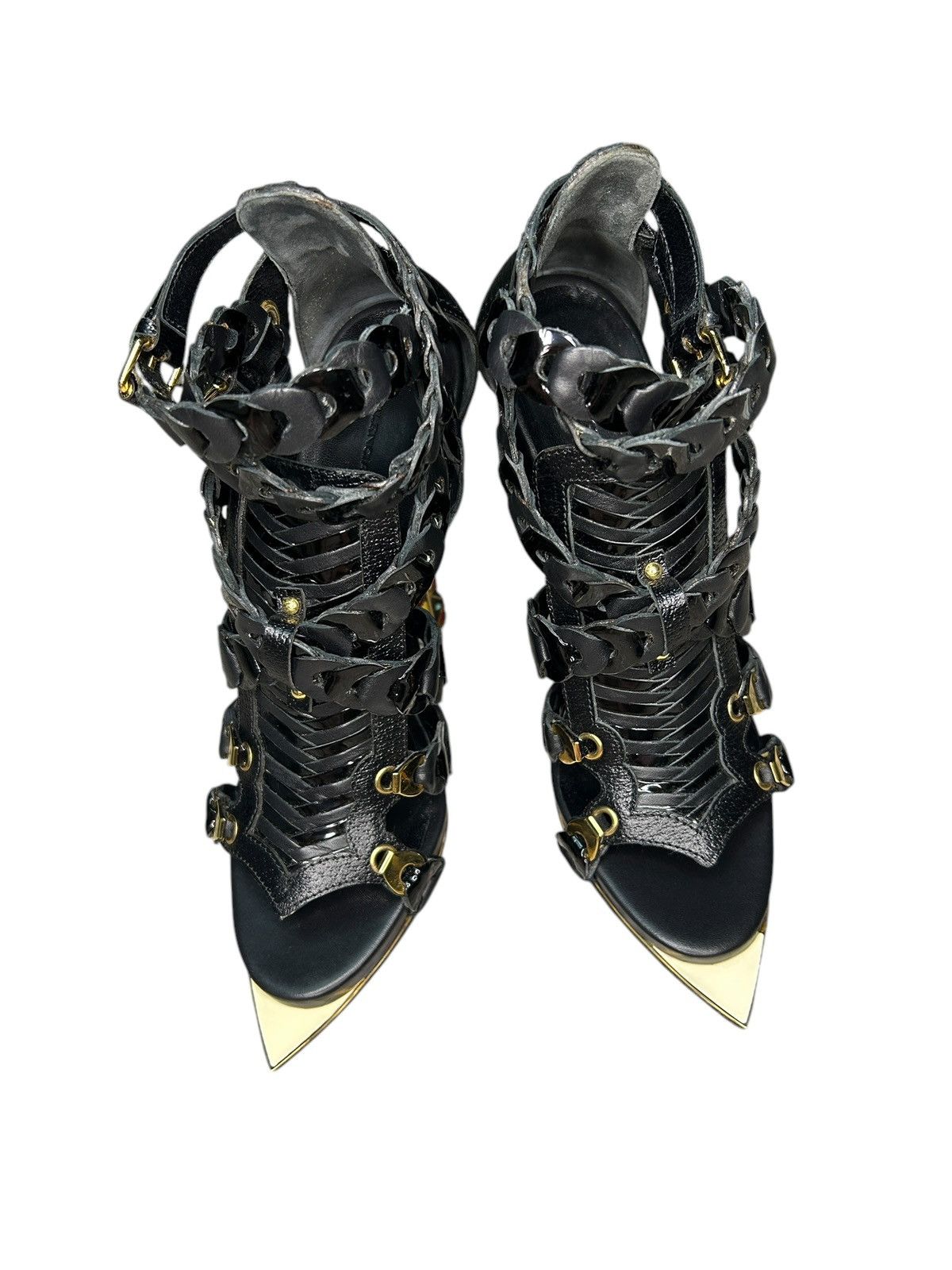 Balenciaga S/S 08 Nicolas Ghesquière Gladiator Heels Size US 8 / IT 38 - 3 Thumbnail