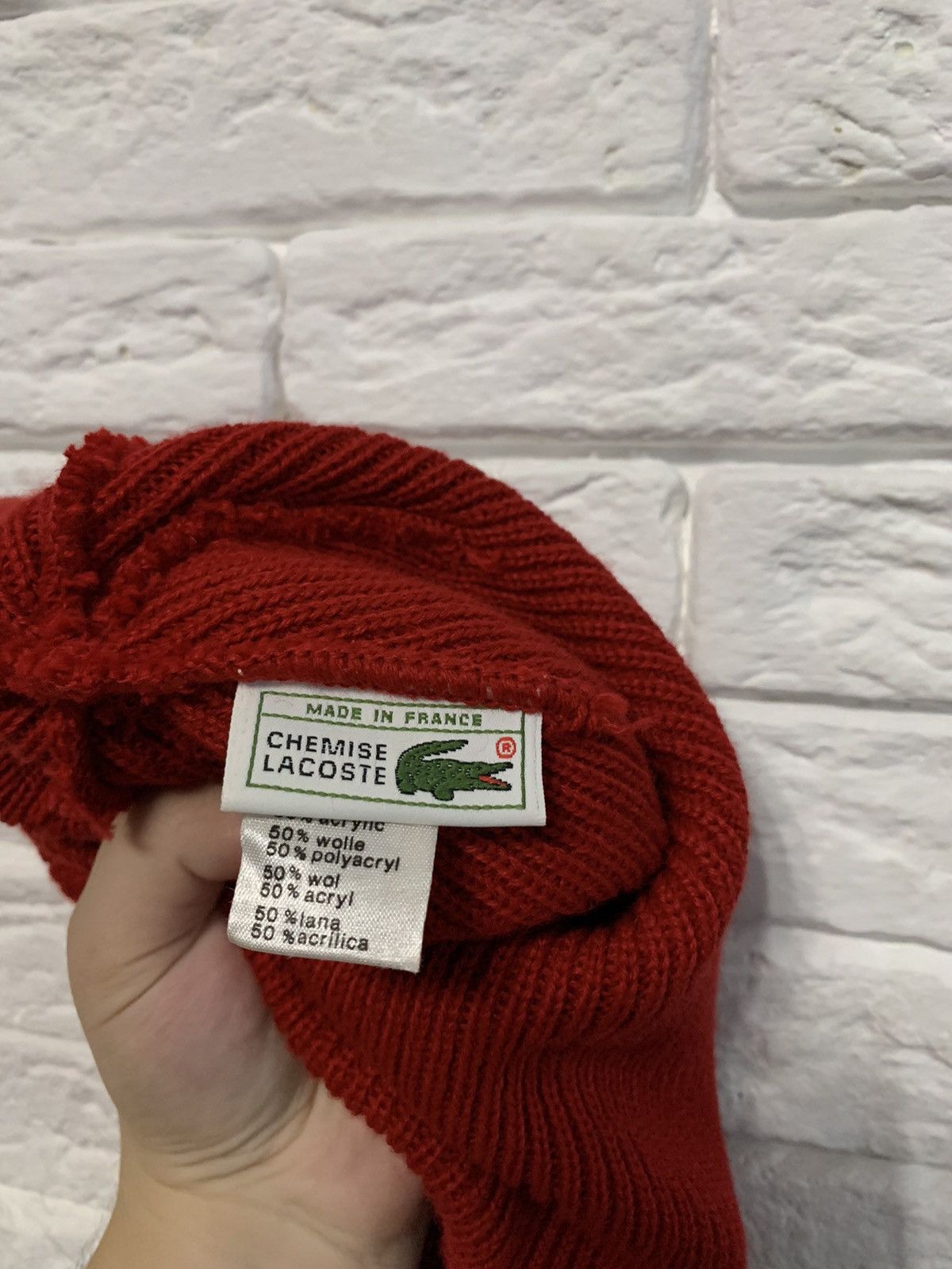 Lacoste × Vintage Vintage beanie Lacoste hat made in France Size ONE SIZE - 3 Thumbnail