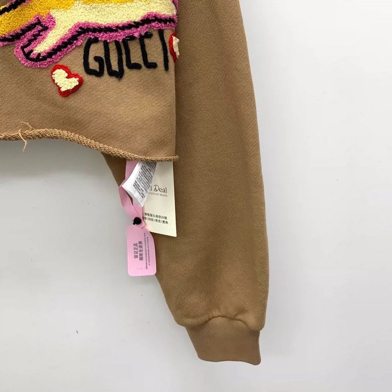 Gucci Gucci Brown Hoodie with Animal Print Design-2506 Size L / US 10 / IT 46 - 4 Thumbnail