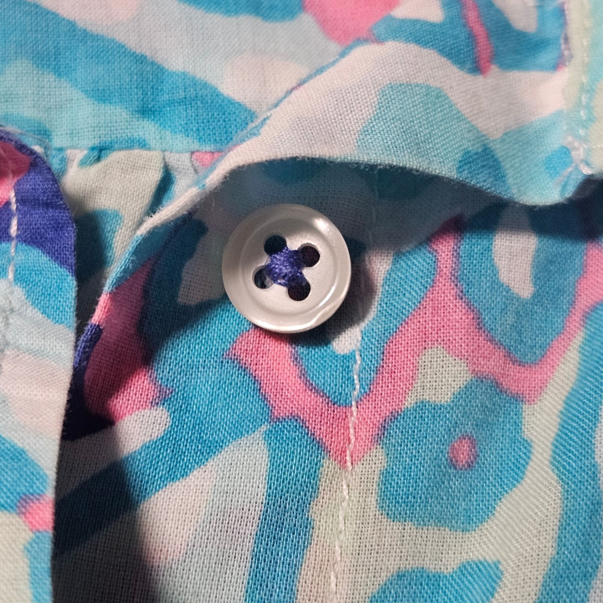 Talbots Talbots XL/P Paisley Button Down Shirt Blue Pink Comfy Class Size XL / US 12-14 / IT 48-50 - 7 Thumbnail