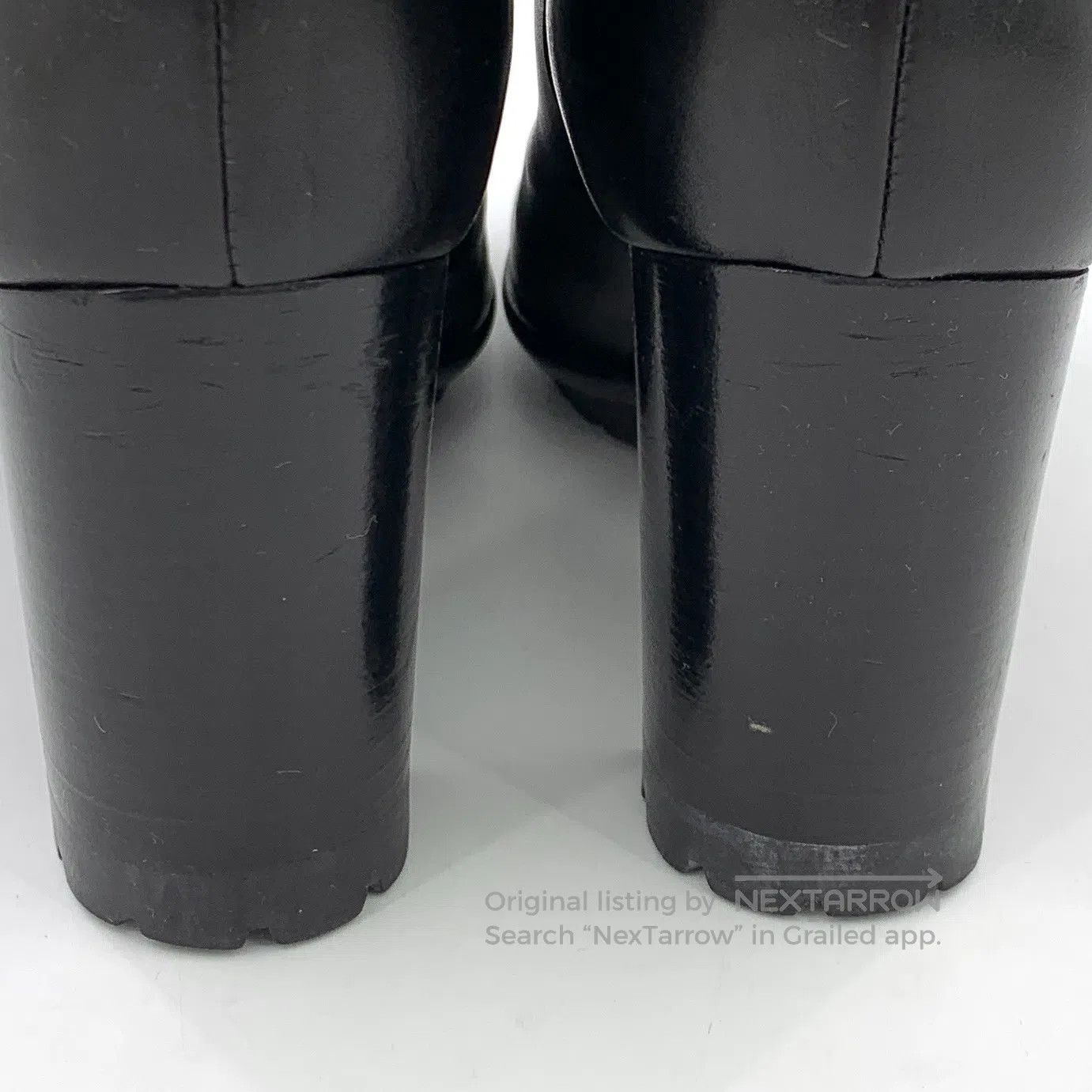 Sergio Rossi Sergio Rossi Black round toe leather buckle design thick h Size US 4.5 / IT 34.5 - 8 Thumbnail