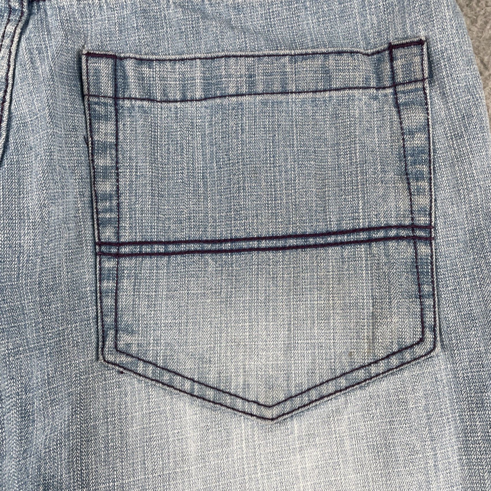 Southpole VINTAGE South Pole Moon Ice Blue Denim Jeans Waist 34x30.5 Purple Stitching Hip Hop Jeans Mens Regular 34 Blue Size US 34 / EU 50 - 4 Thumbnail