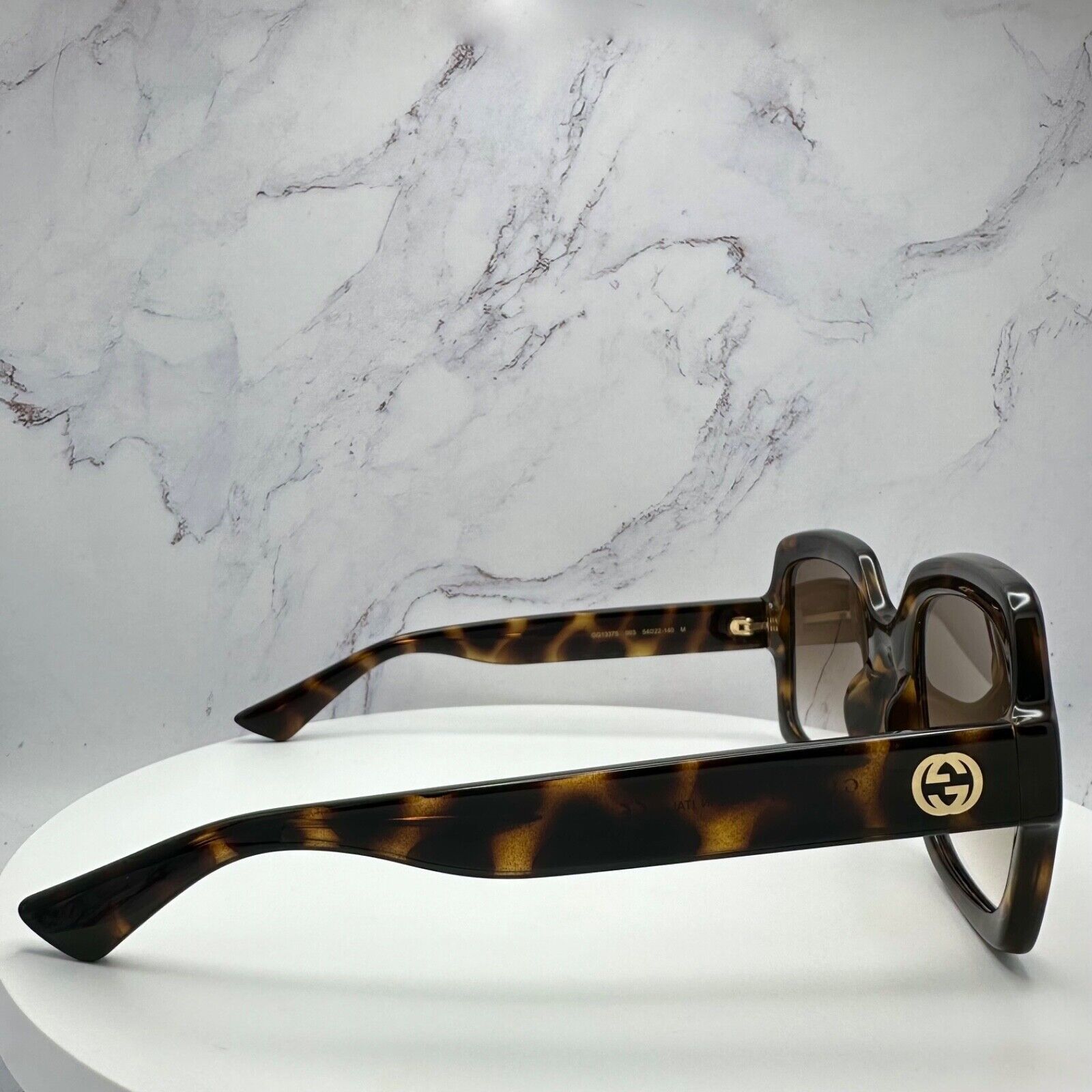 Gucci Gucci Sunglasses Brown Black Tortoise Gold GG Oversized Size ONE SIZE - 16 Thumbnail