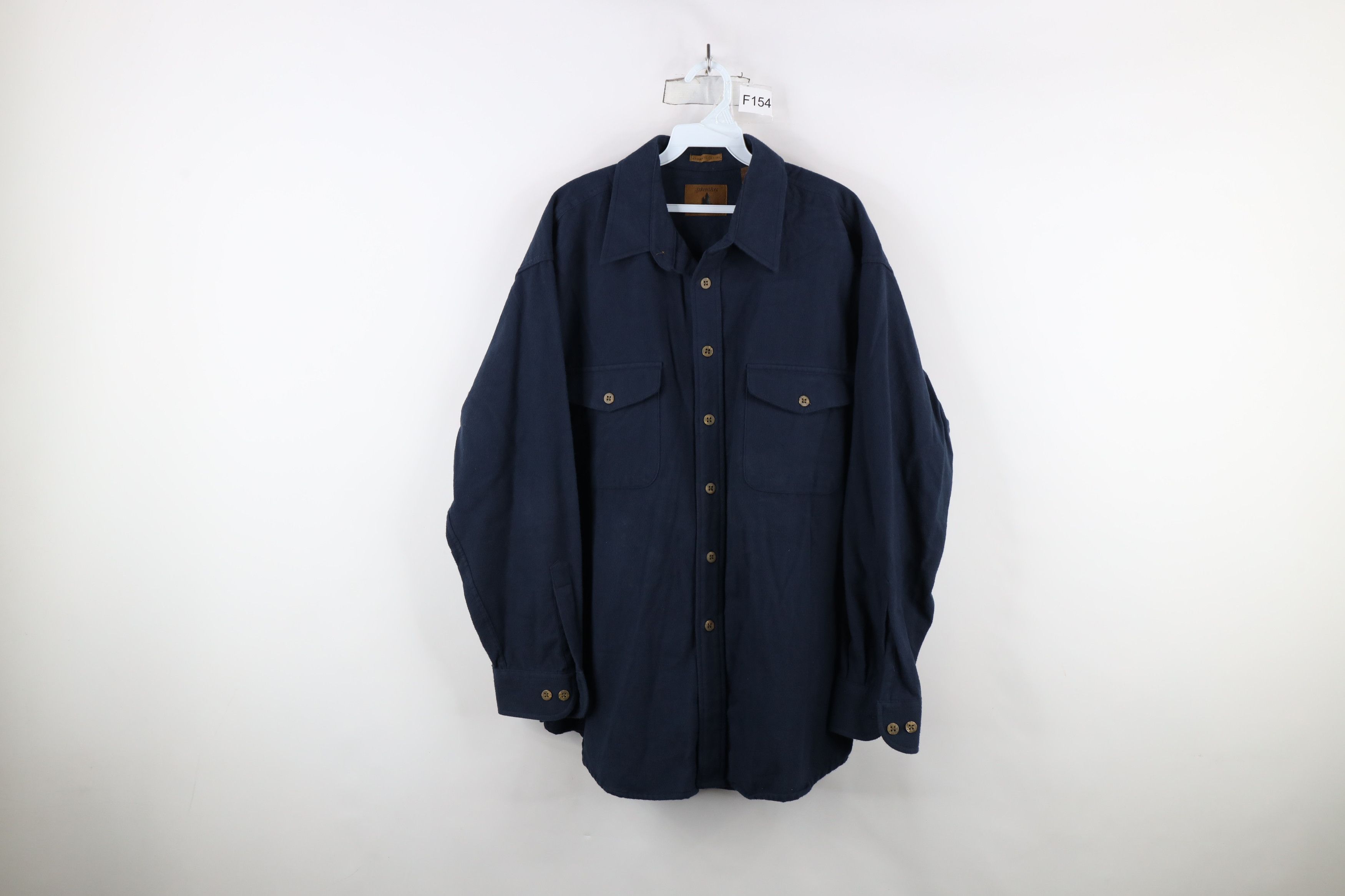 Vintage Vintage 90s Streetwear Chamois Cloth Collared Button Shirt Size US L / EU 52-54 / 3 - 1 Thumbnail