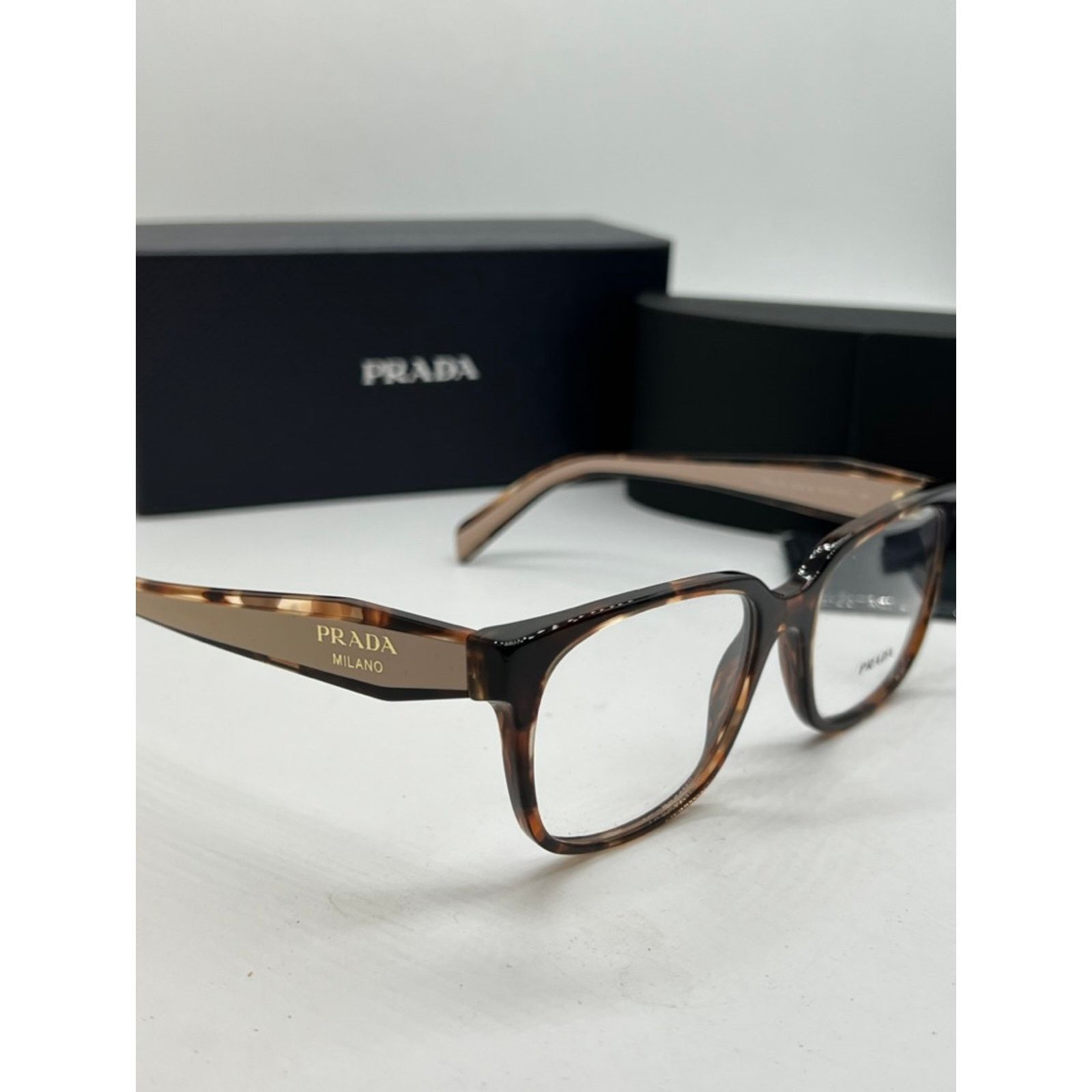 Raf Simons NEW Prada PR17ZV Eyeglasses Frames in Brown Powder Size ONE SIZE - 6 Thumbnail