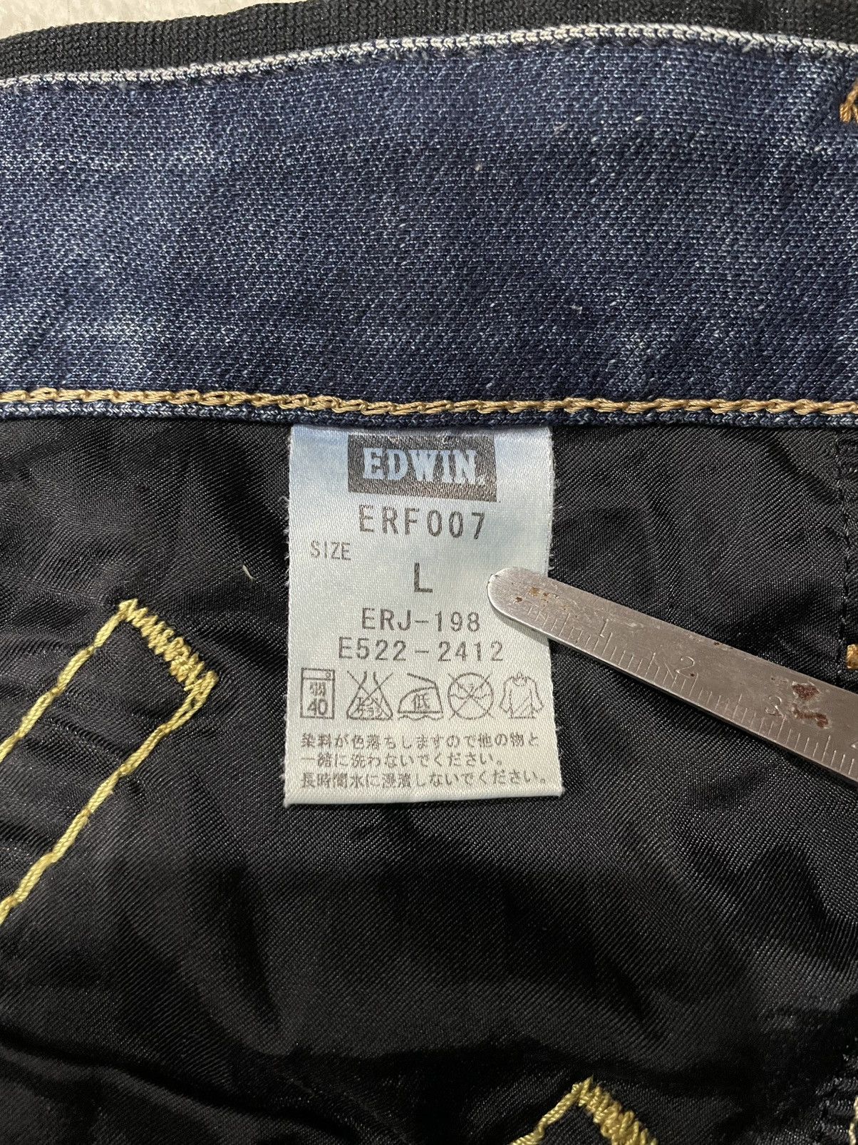 Edwin Vintage Edwin 503 Jerseys Twist Leg Distressed Denim Jeans Size US 35 - 9 Thumbnail