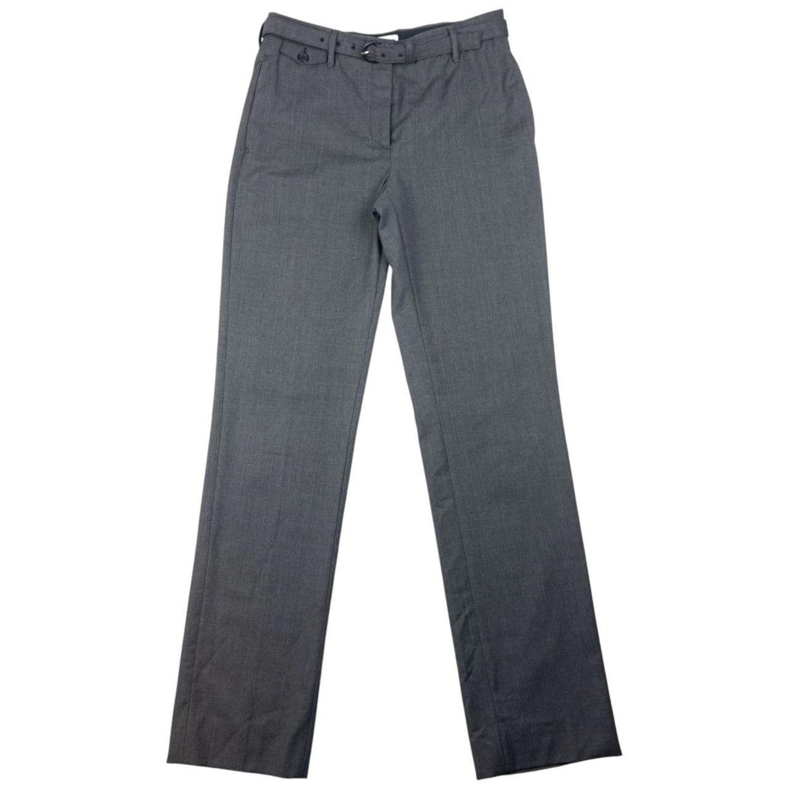 Prada Vintage Prada Striped Belt Waist Trousers Size W28 Size US 28 / EU 44 - 2 Thumbnail