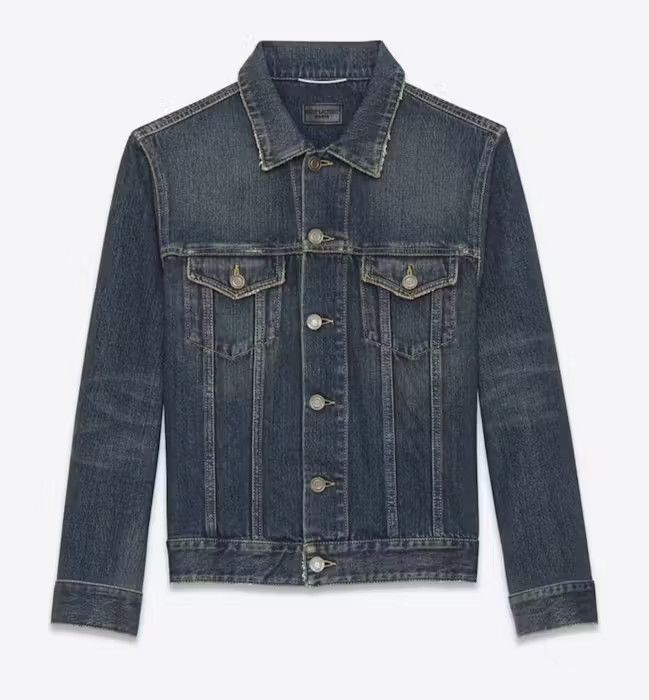 Saint Laurent Paris Dirty wash denim jacket Size US XS / EU 42 / 0 - 3 Thumbnail