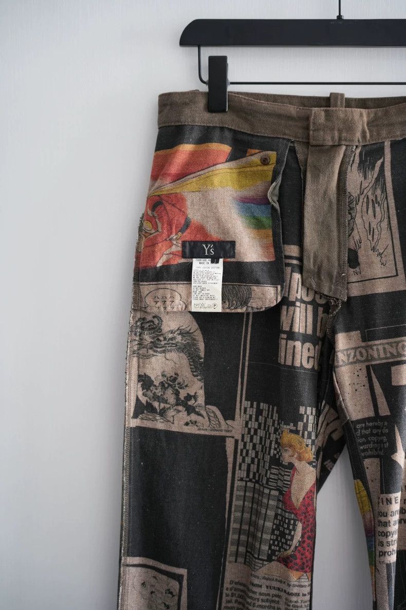 Yohji Yamamoto Yohji Yamamoto Yohji Yamamoto 07AW Comic Print Pants Size US 32 / EU 48 - 5 Thumbnail