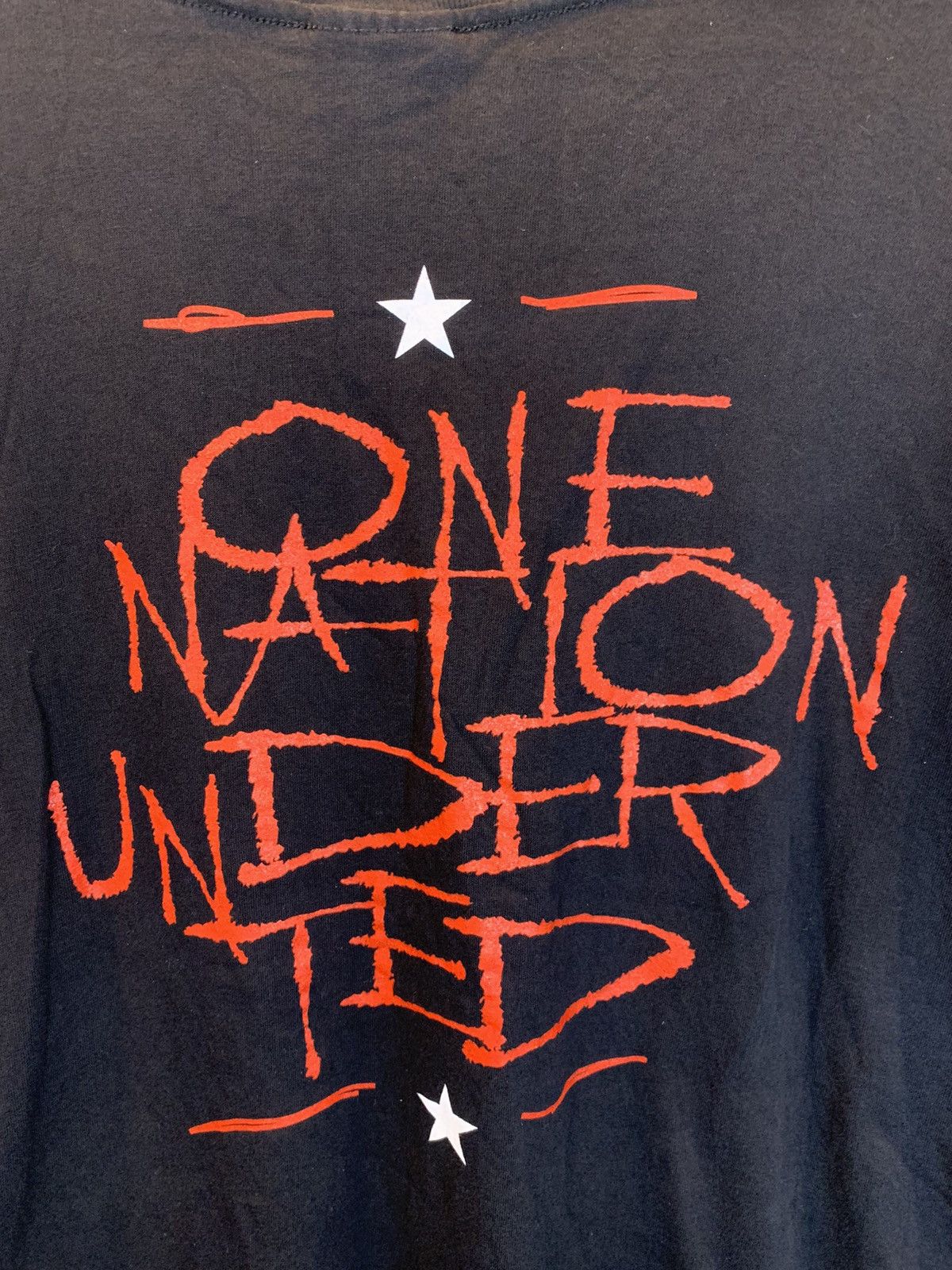 Band Tees × Vintage *RARE* Vintage 90s Ted Nugent One Nation Under Ted AOP Shirt Size US XL / EU 56 / 4 - 4 Thumbnail
