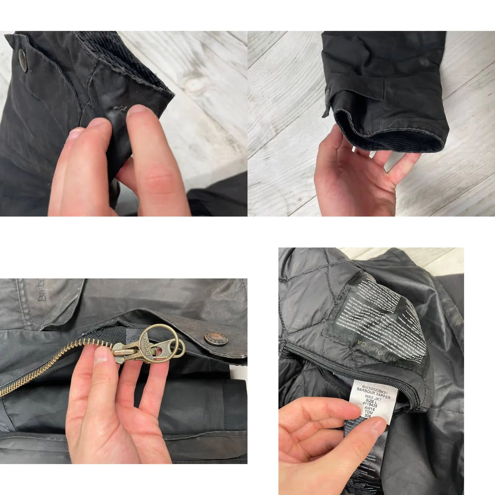 Barbour VINTAGE Barbour Sapper Jacket Rain Coat Black L Mens Waxed Casual Size US L / EU 52-54 / 3 - 10 Thumbnail