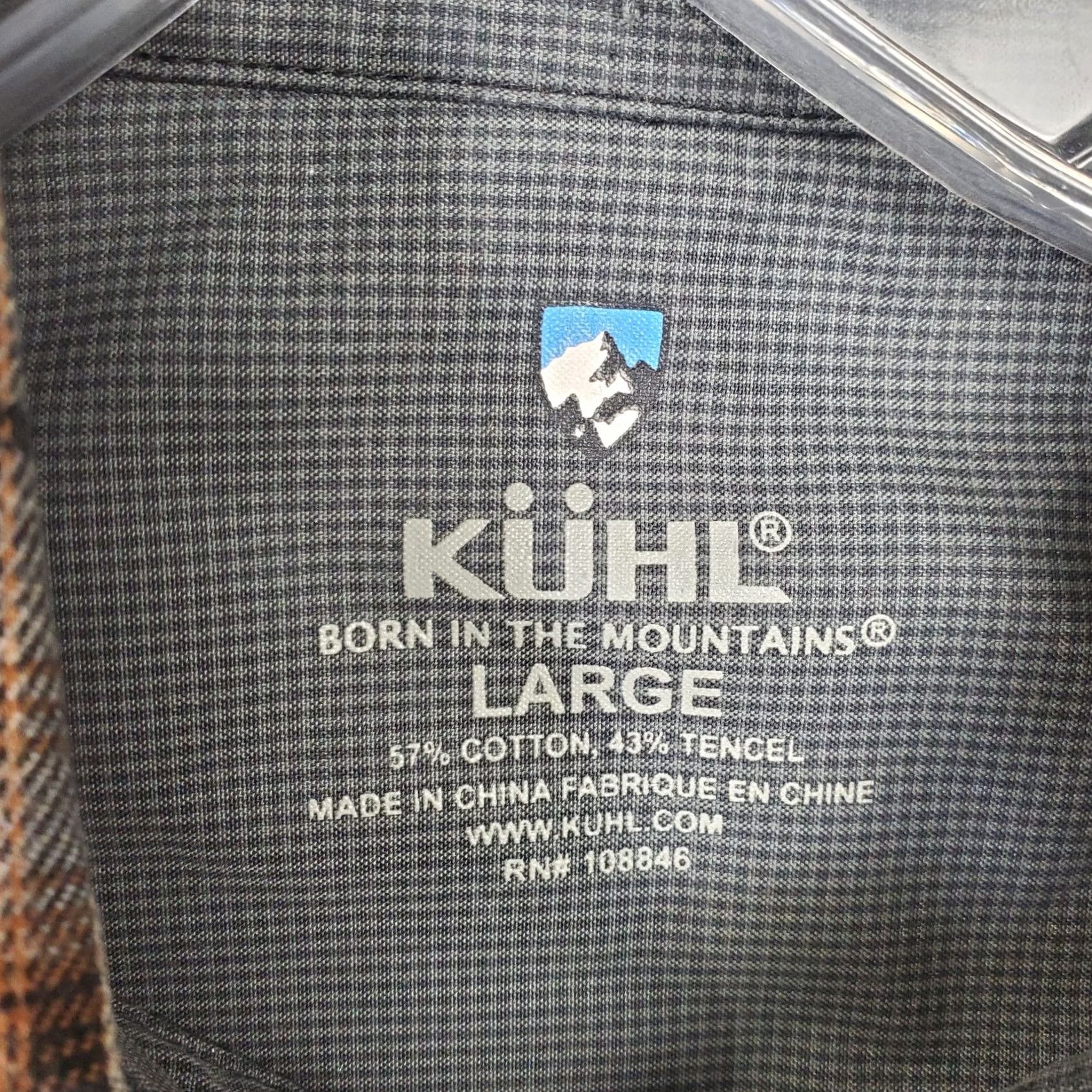 Vintage Kuhl Shirt Mens Large Brown Black Orange Plaid Long Sleeve Outdoors Hiking Casual Size US L / EU 52-54 / 3 - 7 Thumbnail