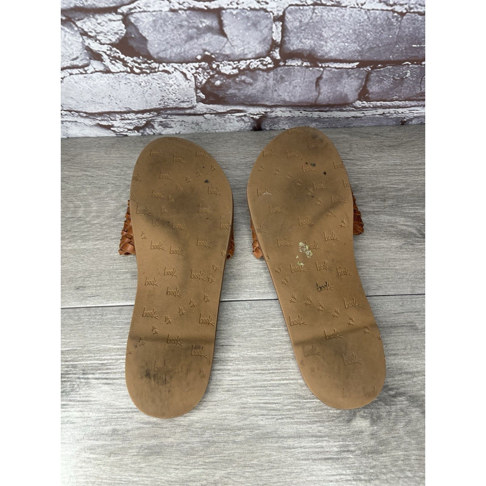 beek Beek Fairy Woven Brown Leather Weaves Flats Slides Sandals W Size US 8 / IT 38 - 8 Thumbnail