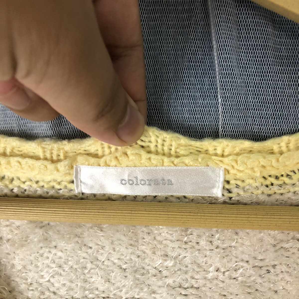 Aran Isles Knitwear × Japanese Brand × OVER THE STRiPES Oversized Colorata Yellow Stripe Mohair Knitwear #884 Size M / US 6-8 / IT 42-44 - 9 Thumbnail