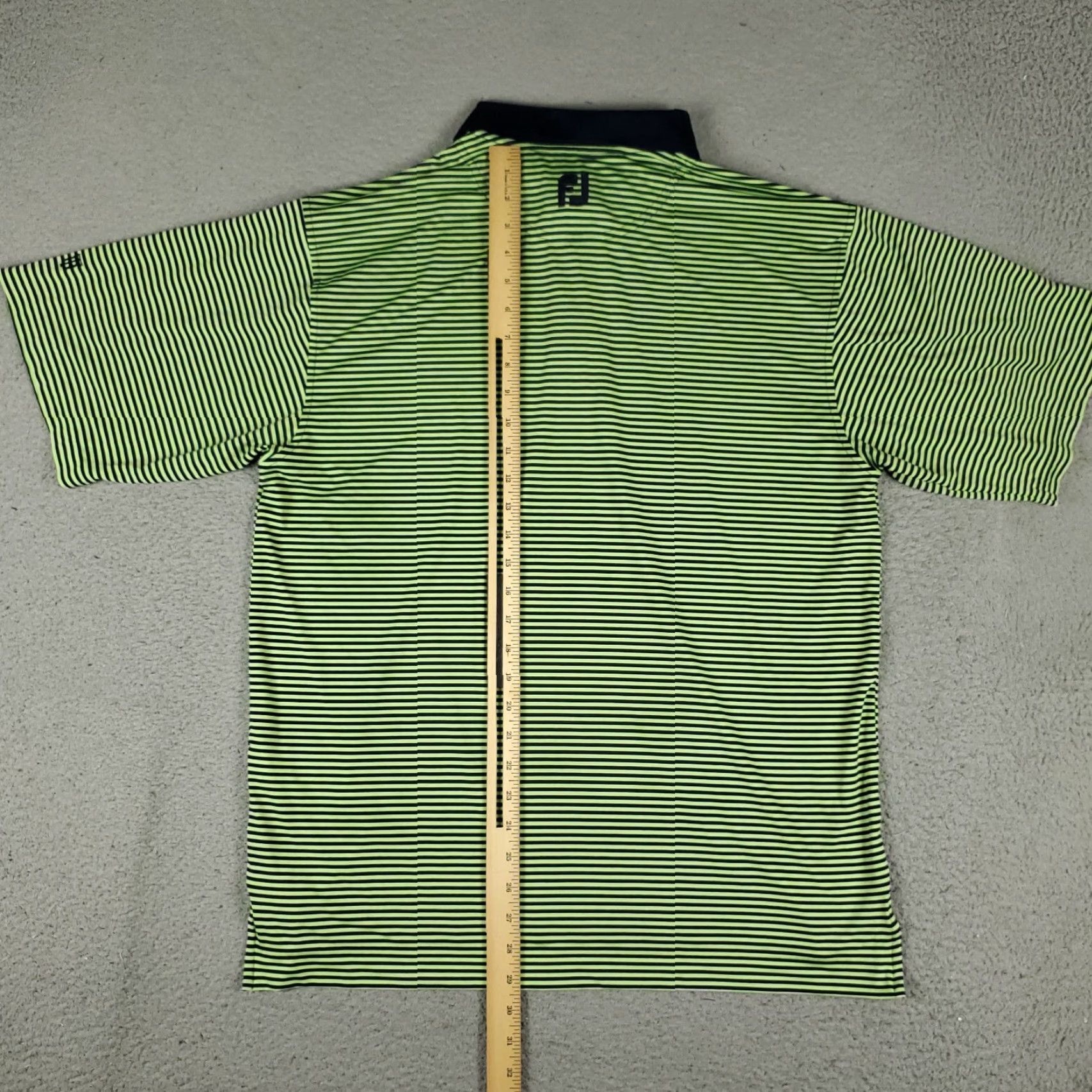 Footjoy FJ FootJoy Polo Shirt Mens Medium Green Black Striped Golf Casual Short Sleeve Polo Shirt Mens Medium Green Black Striped FJ FootJoy Size US M / EU 48-50 / 2 - 4 Thumbnail