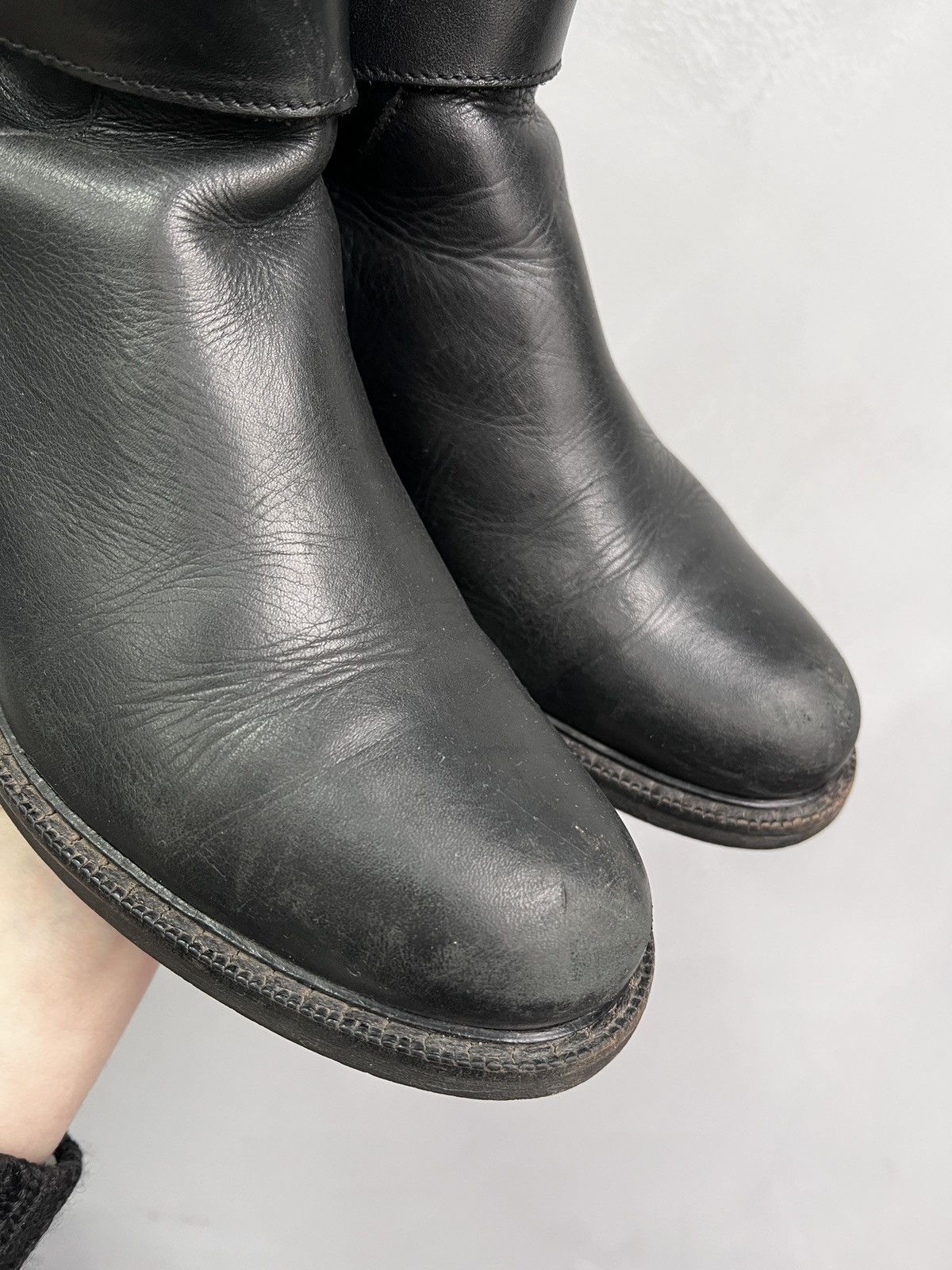Vintage Leather Black Boots Zip Vintage Guidi Rick Owens Style Size US 7.5 / EU 40-41 - 4 Thumbnail