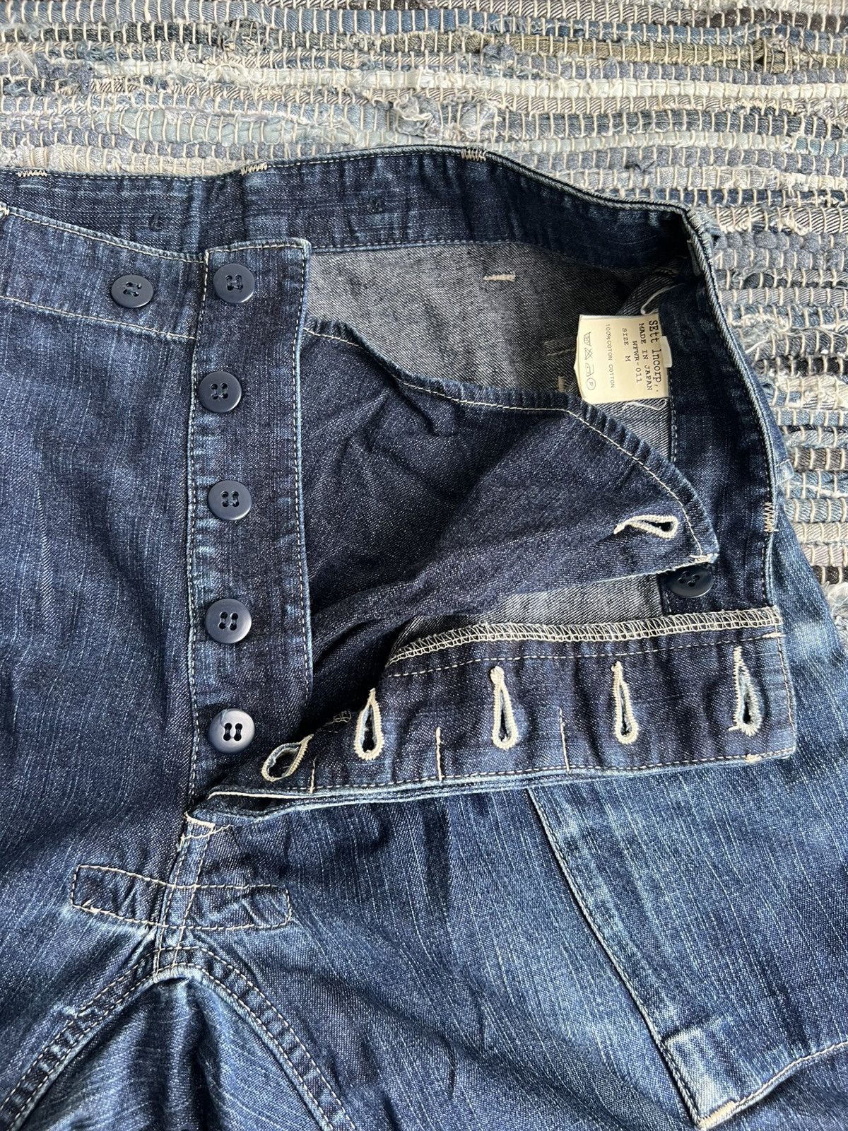 General Research AW10 GR War Field Wear M.C Cargo Mod USN Monkey Pants Denim Size US 31 - 7 Thumbnail