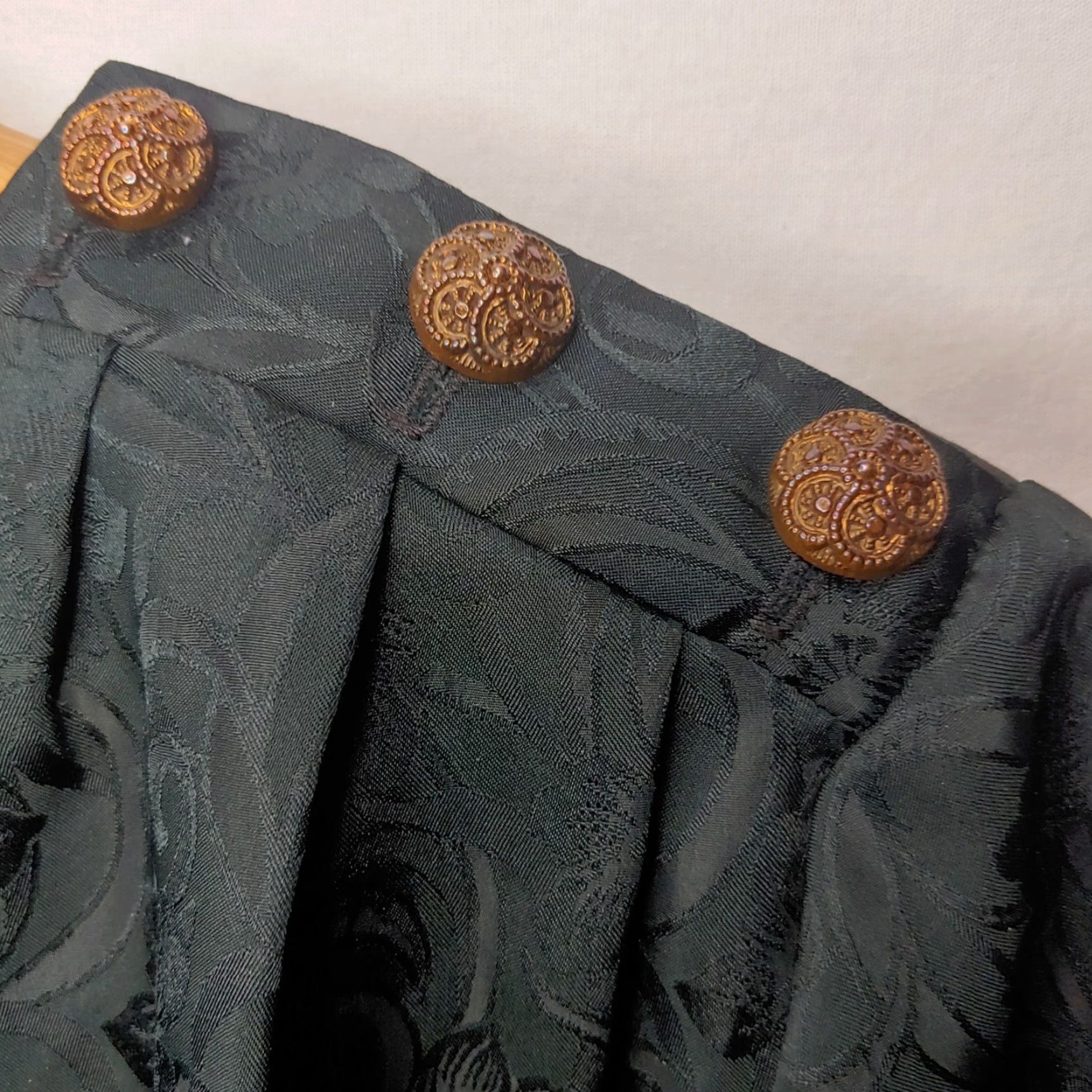 Vintage VINTAGE Charlotte Van Horne Blouse Shirt Black Floral Button Shoulder Pullover Ladies 12 Size XL / US 12-14 / IT 48-50 - 4 Thumbnail
