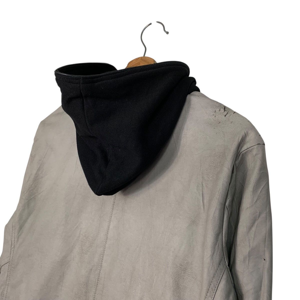 semanticdesign Semantic Design Hooded Synthetic Leather Jacket Size US S / EU 44-46 / 1 - 9 Thumbnail